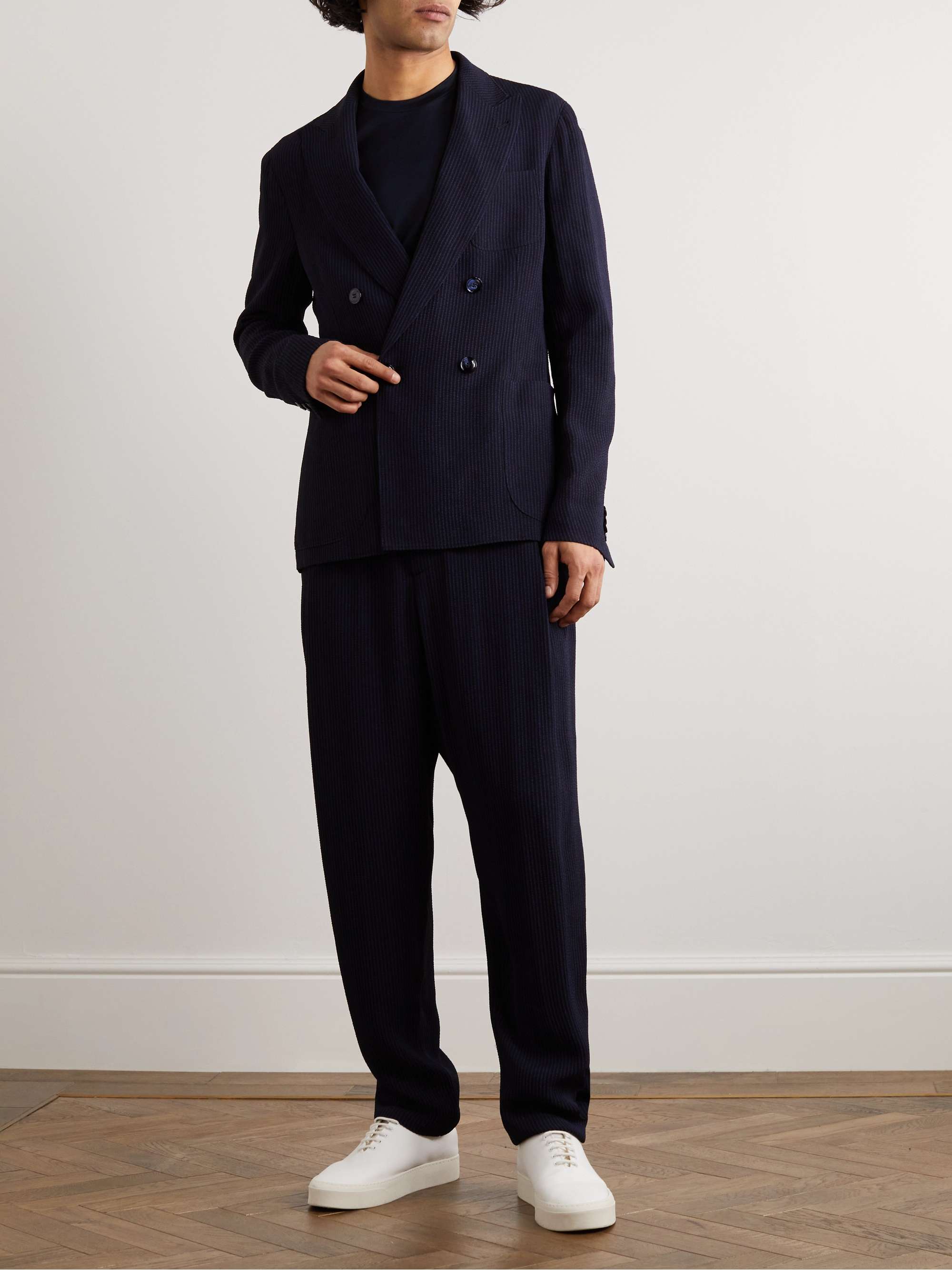 GIORGIO ARMANI Silk and Cotton-Blend Jersey T-Shirt