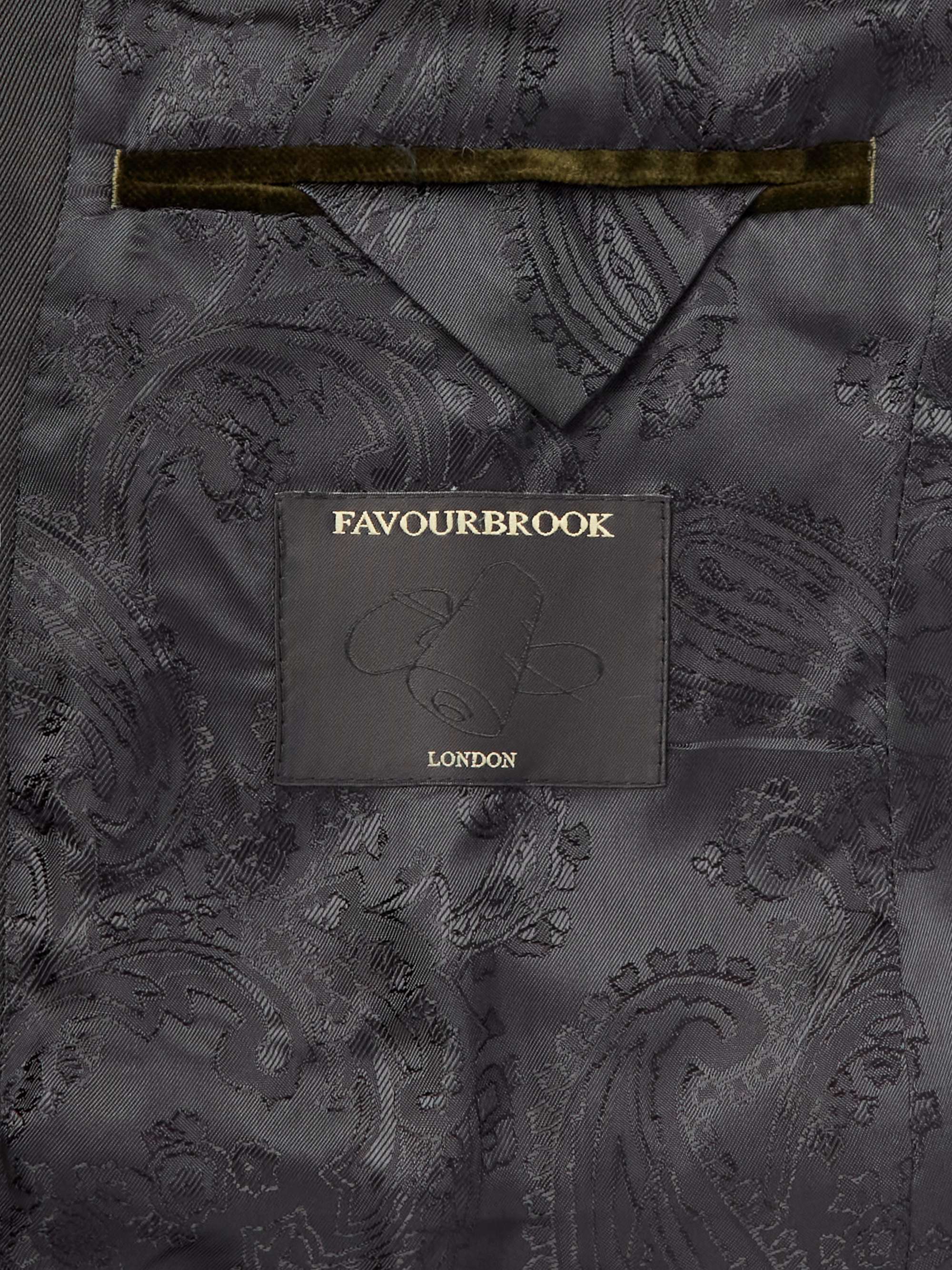 FAVOURBROOK Chaucer Shawl-Collar Satin-Trimmed Cotton-Velvet Tuxedo Jacket
