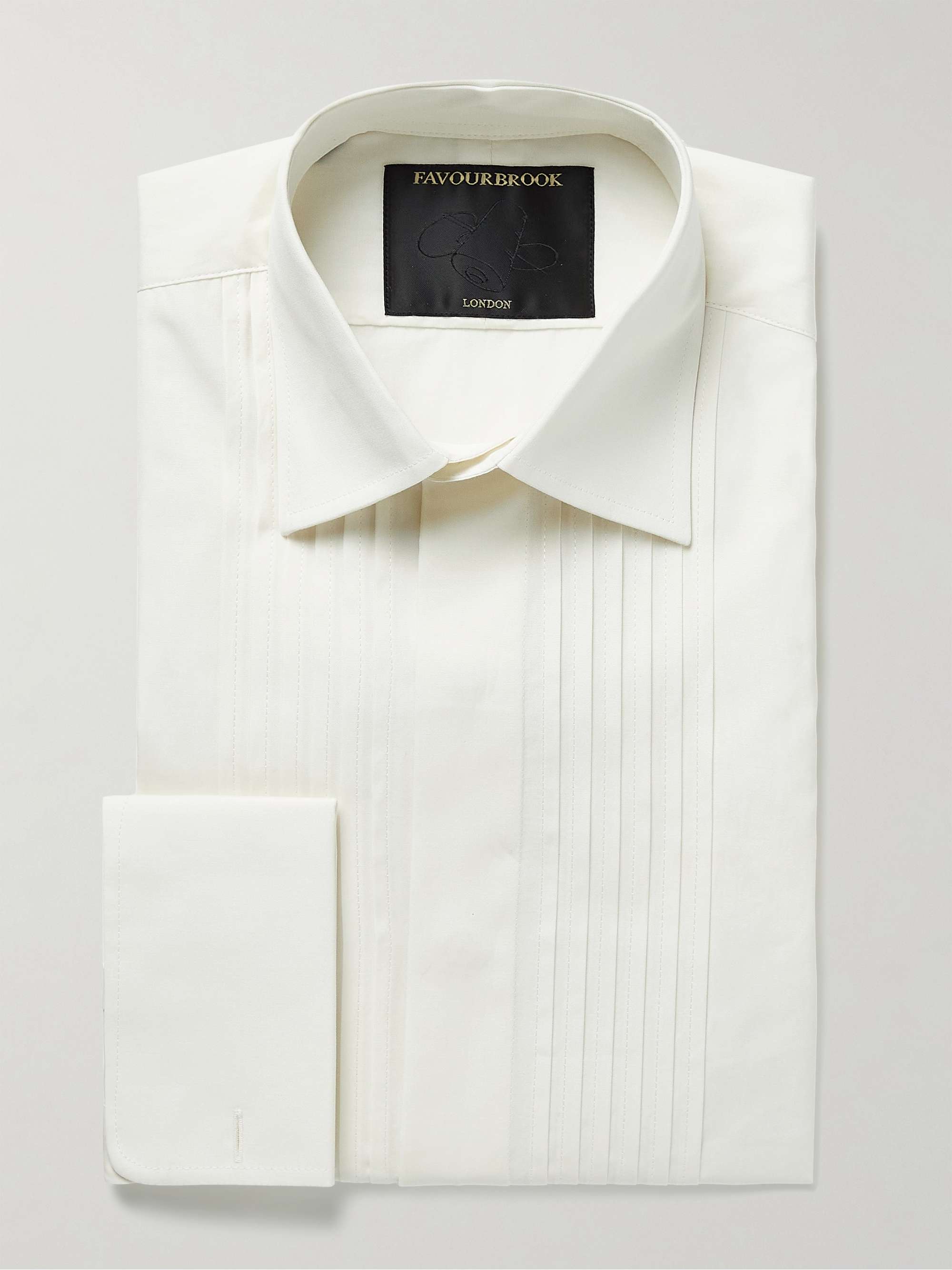 mens white pleated shirt