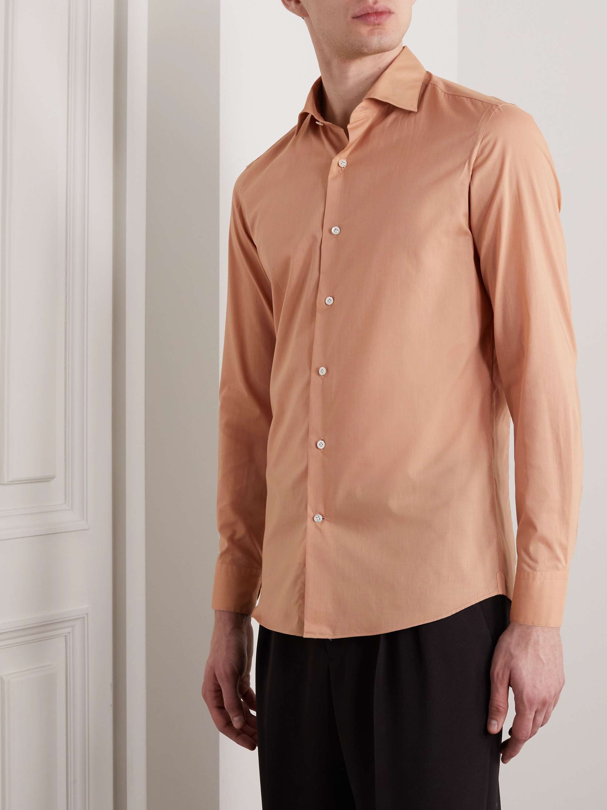 CARUSO Cotton-Poplin Shirt