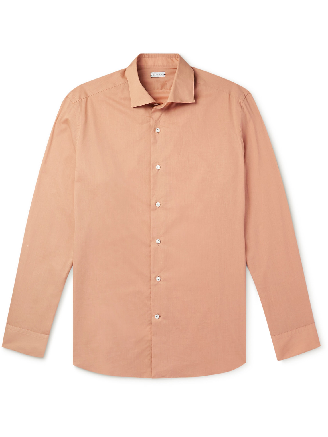 Caruso - Cotton-Poplin Shirt - Men - Orange - EU 39