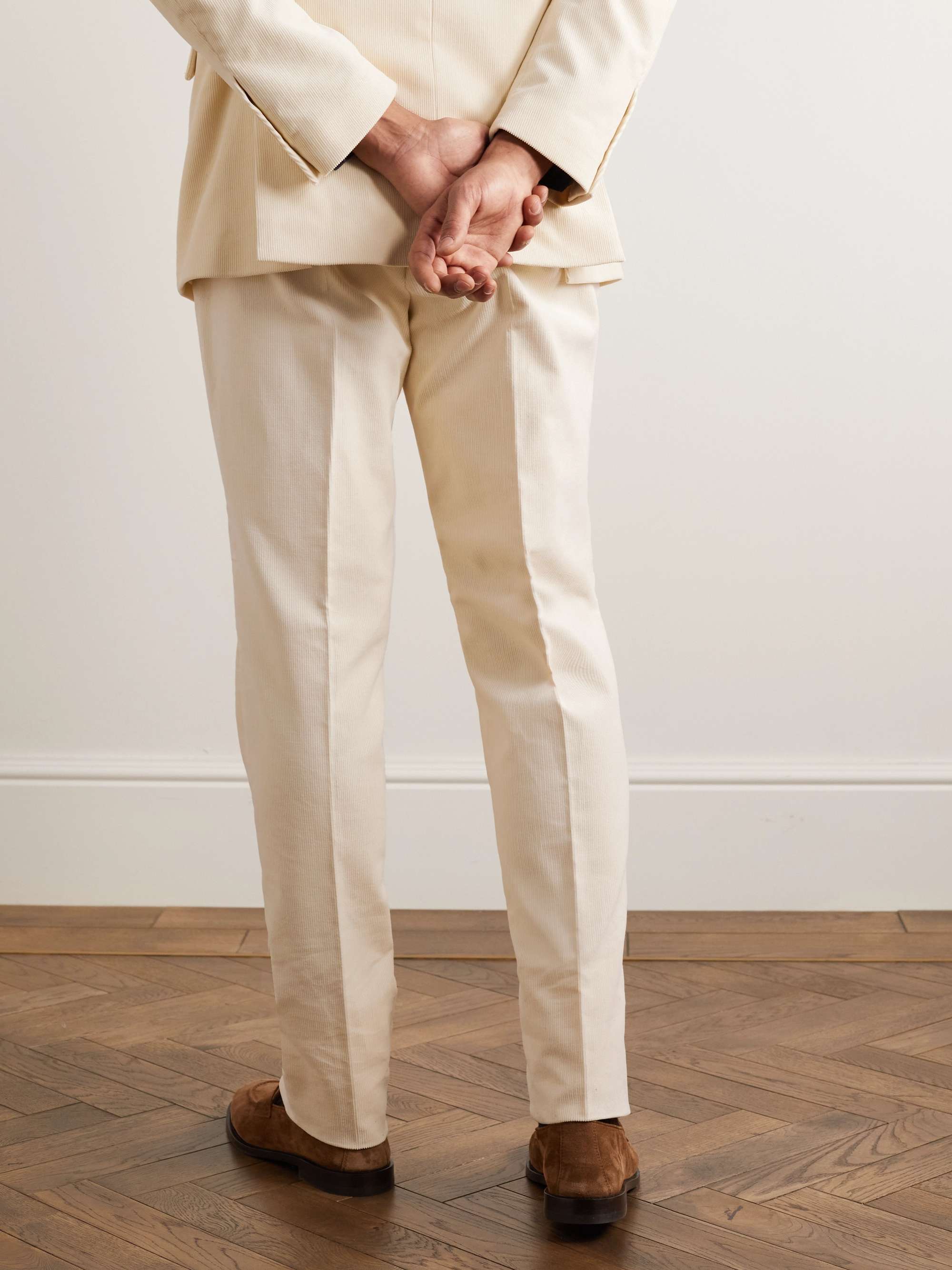 FAVOURBROOK Straight-Leg Cotton-Corduroy Suit Trousers