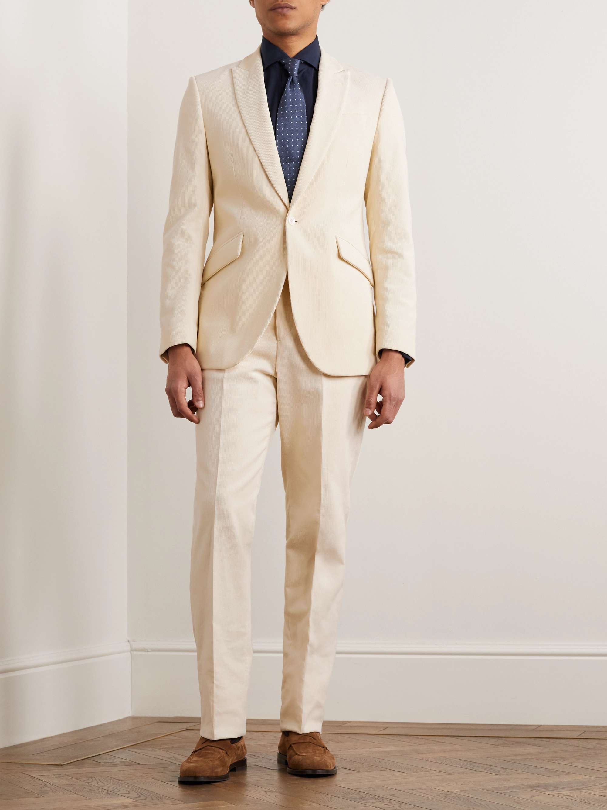 FAVOURBROOK Straight-Leg Cotton-Corduroy Suit Trousers