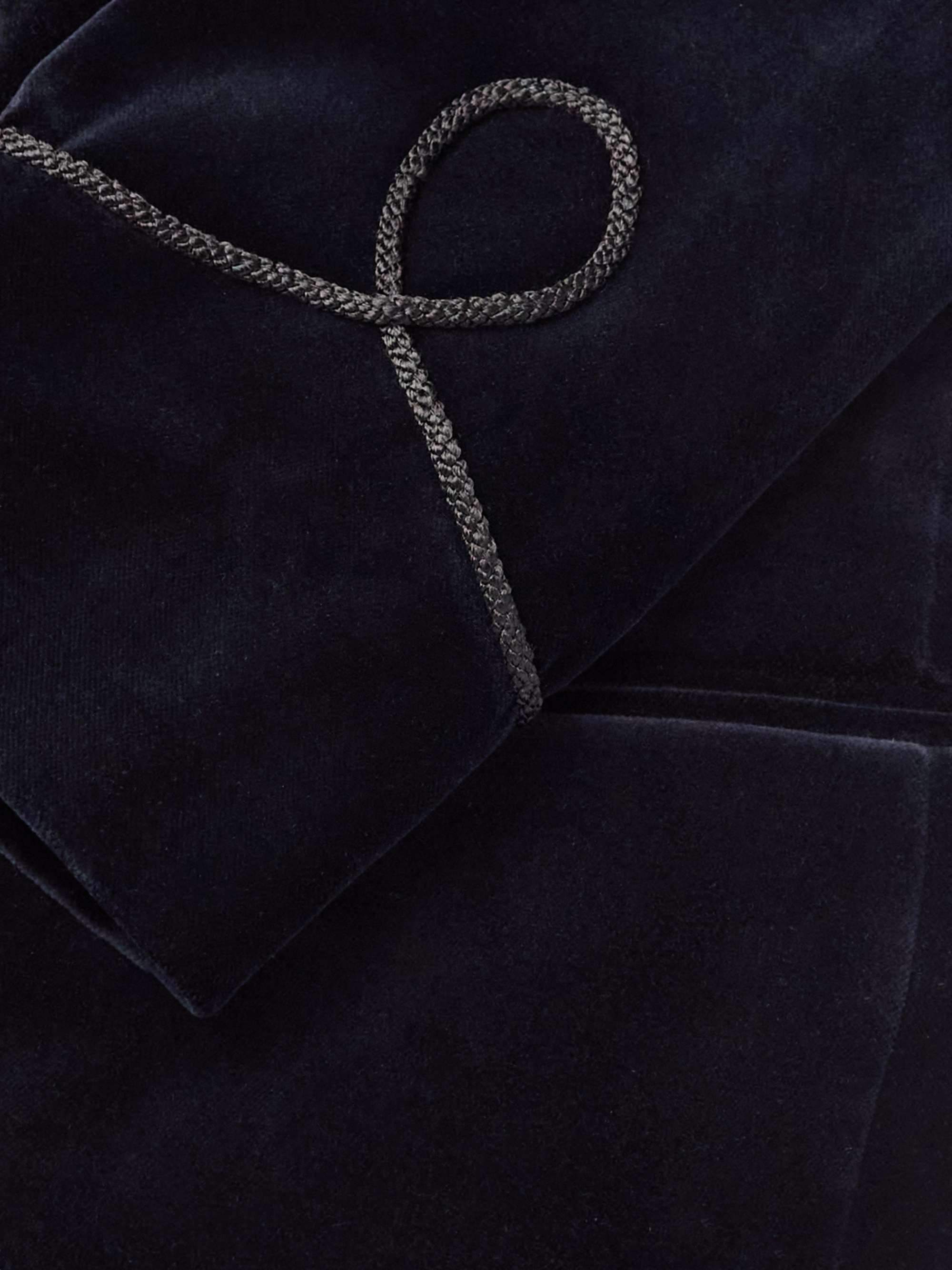 FAVOURBROOK Nehru Cotton-Velvet Tuxedo Jacket