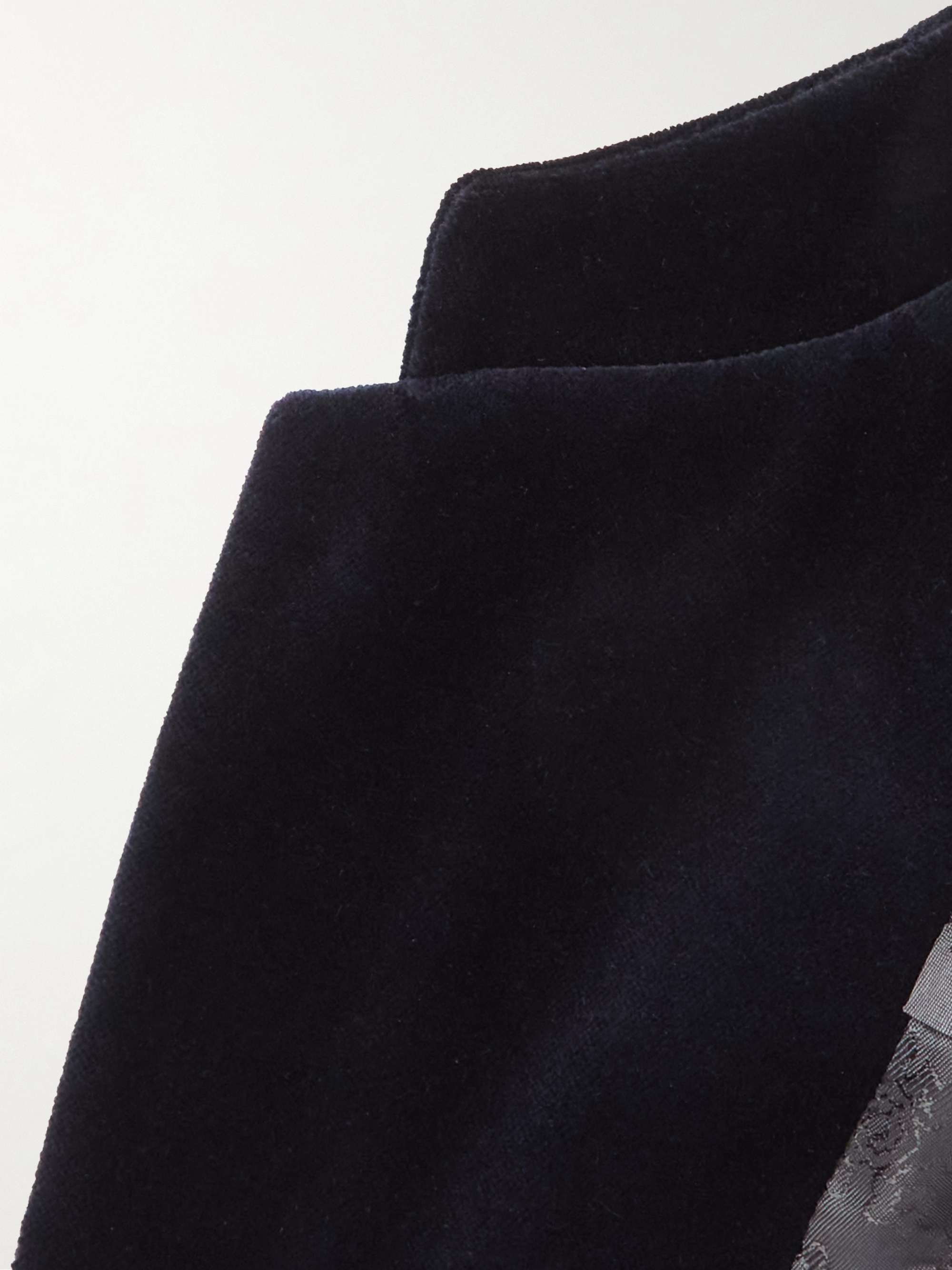 FAVOURBROOK Nehru Cotton-Velvet Tuxedo Jacket