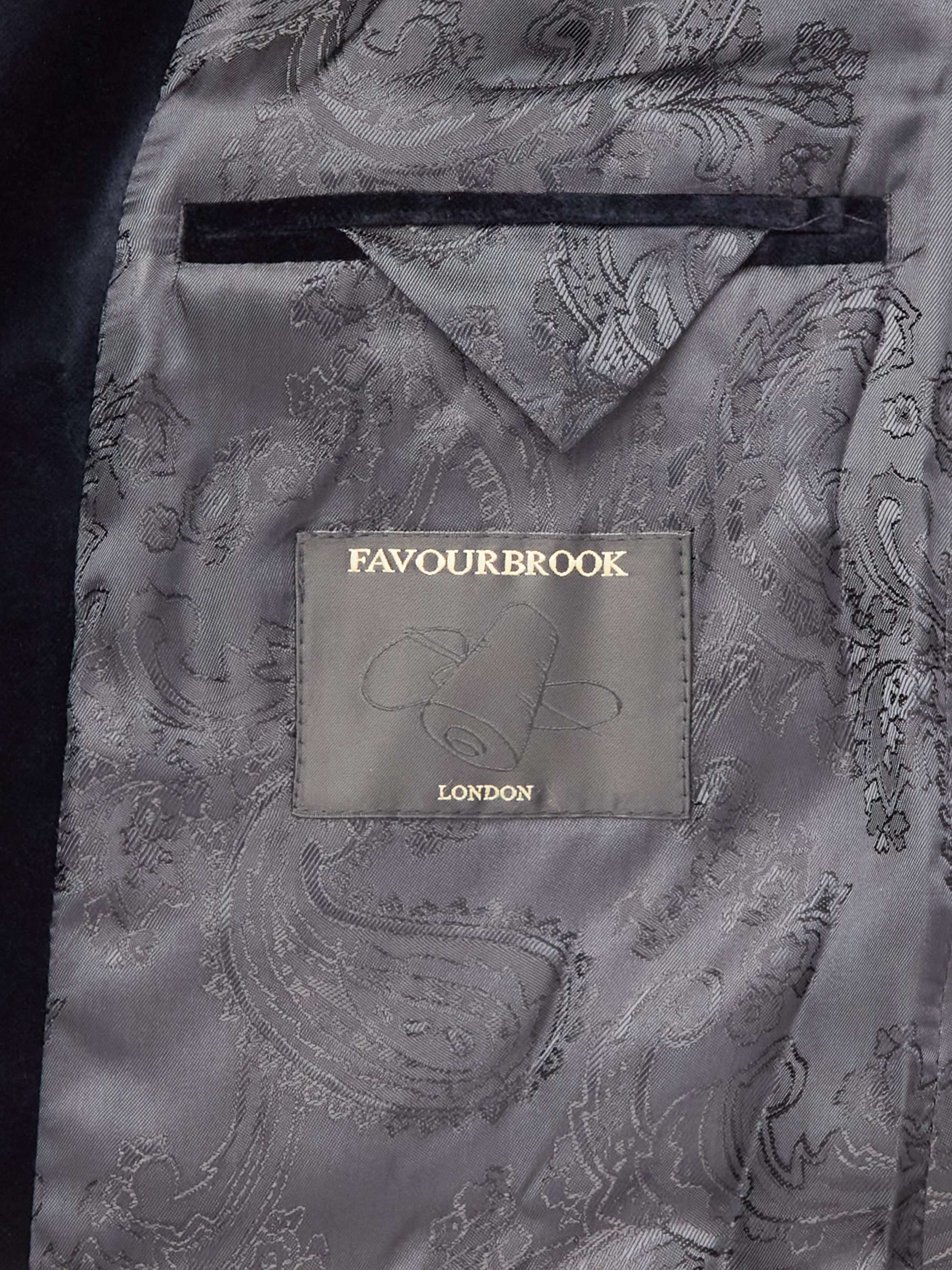 FAVOURBROOK Nehru Cotton-Velvet Tuxedo Jacket