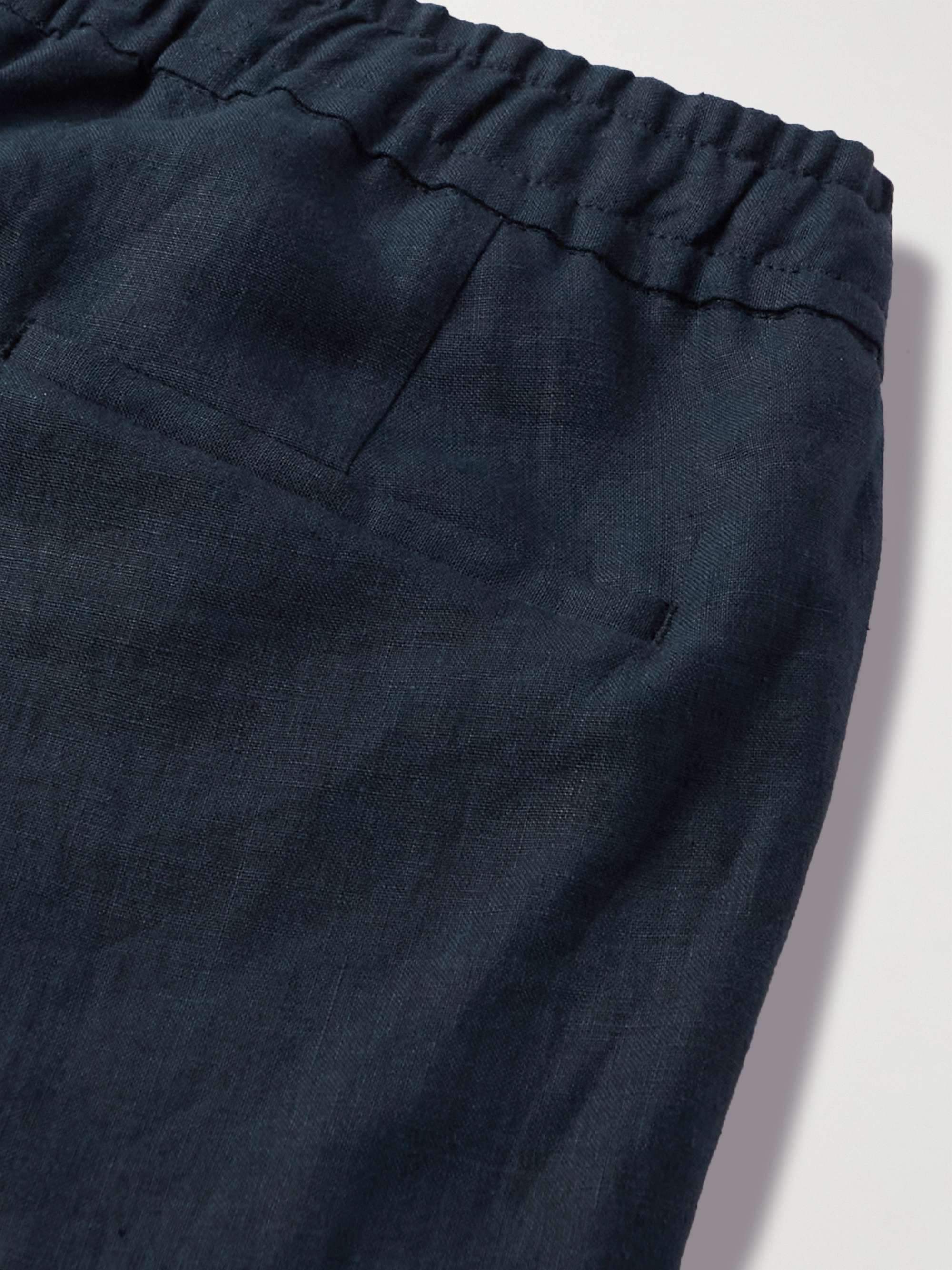 CARUSO Tapered Linen Trousers