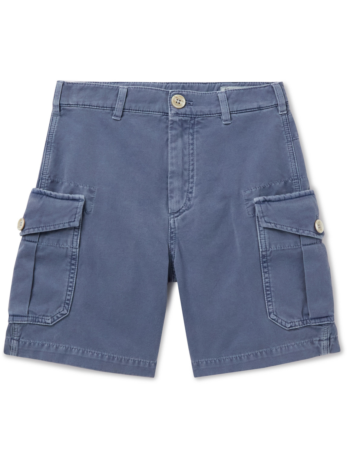 Ages 4-7 Straight-Leg Garment-Dyed Cotton-Twill Cargo Shorts