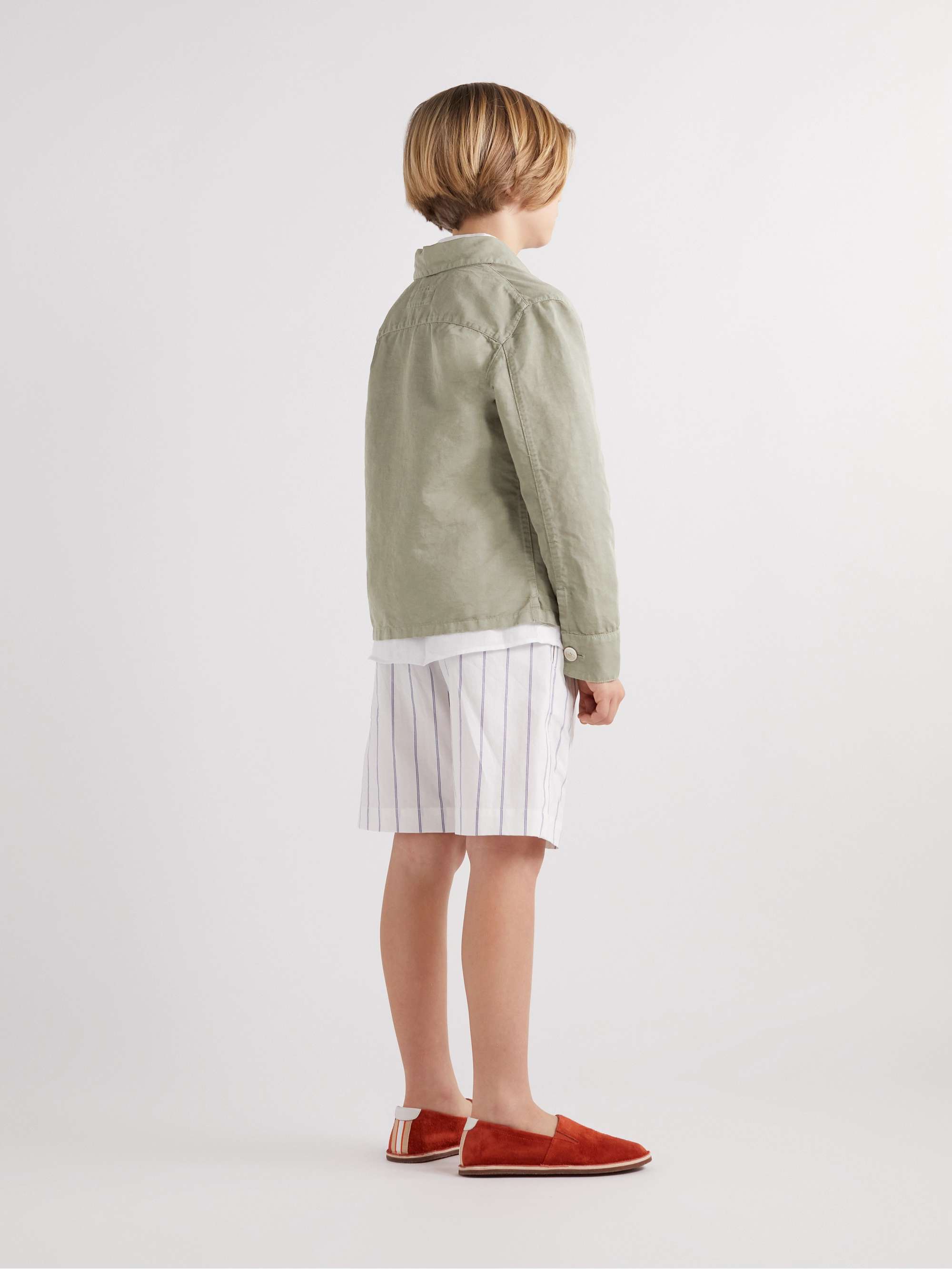 BRUNELLO CUCINELLI KIDS Ages 8-11 Linen and Cotton-Blend Overshirt