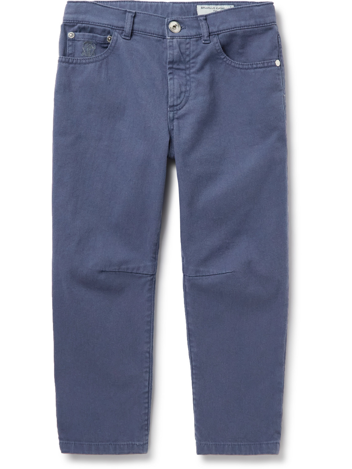 Brunello Cucinelli Kids' Ages 4-7 Straight-leg Garment-dyed Jeans In Blue