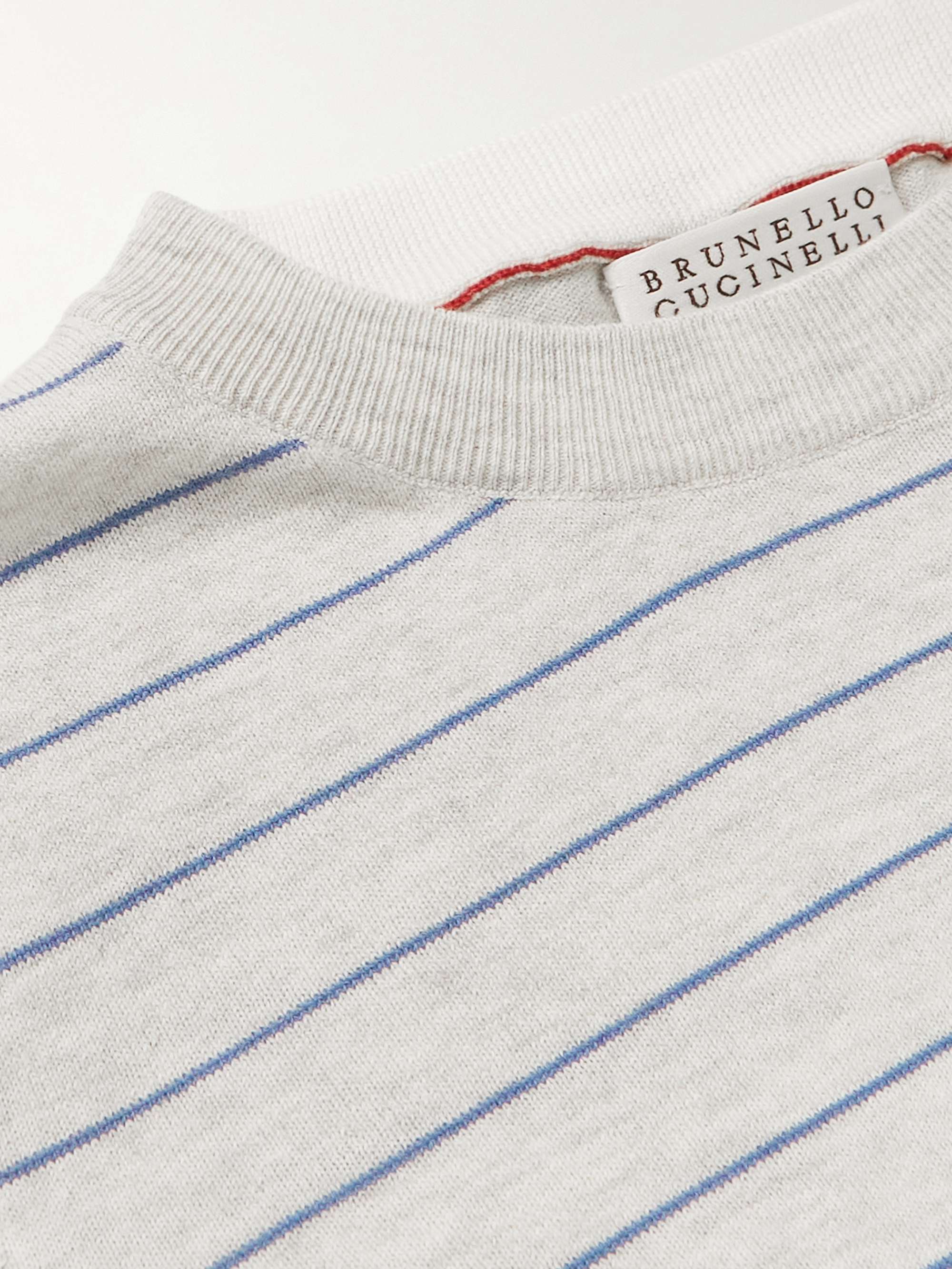 BRUNELLO CUCINELLI KIDS Ages 4-7 Striped Cotton-Jersey T-Shirt
