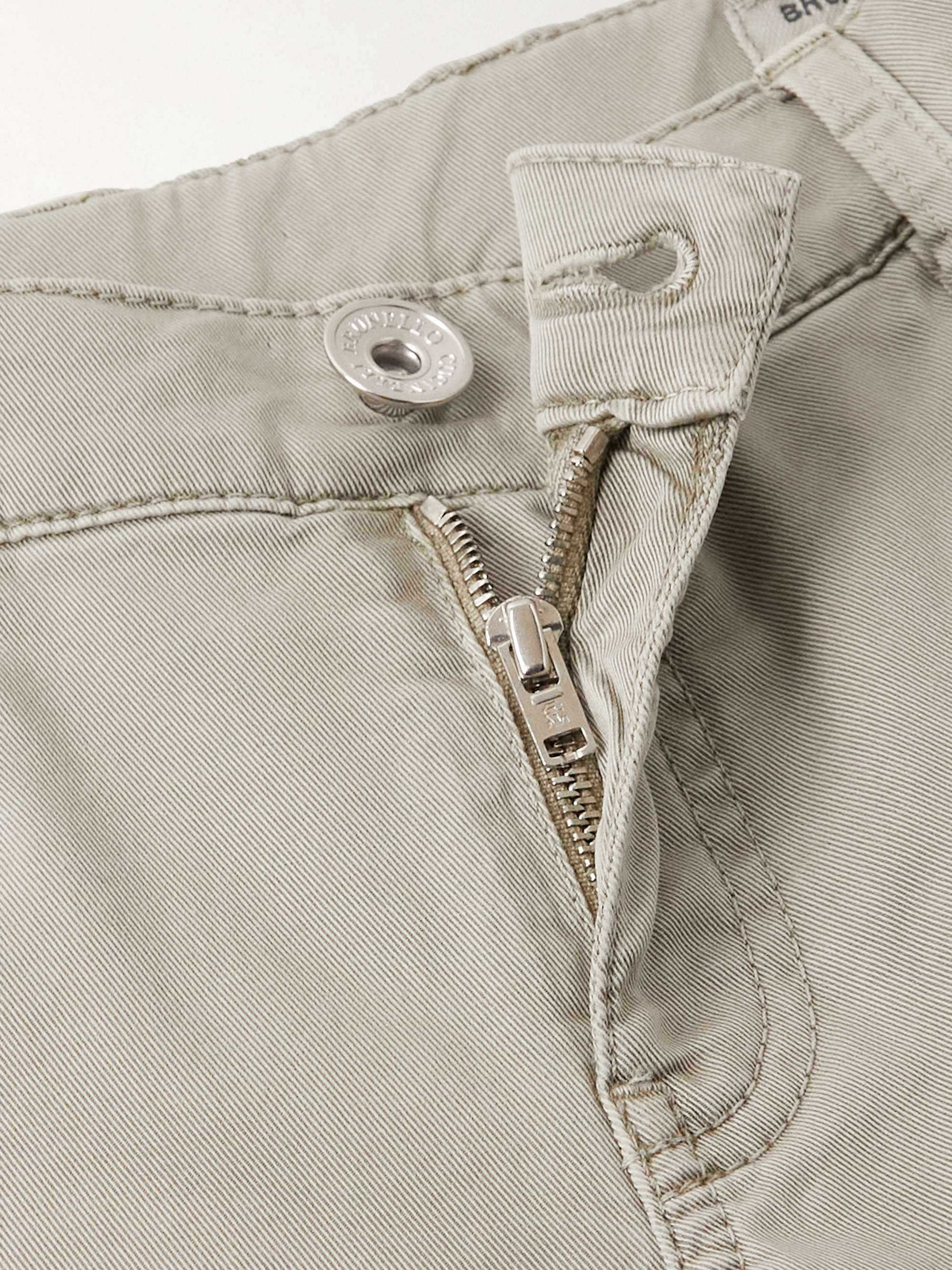 BRUNELLO CUCINELLI KIDS Ages 4-7 Cotton-Blend Gabardine Cargo Trousers