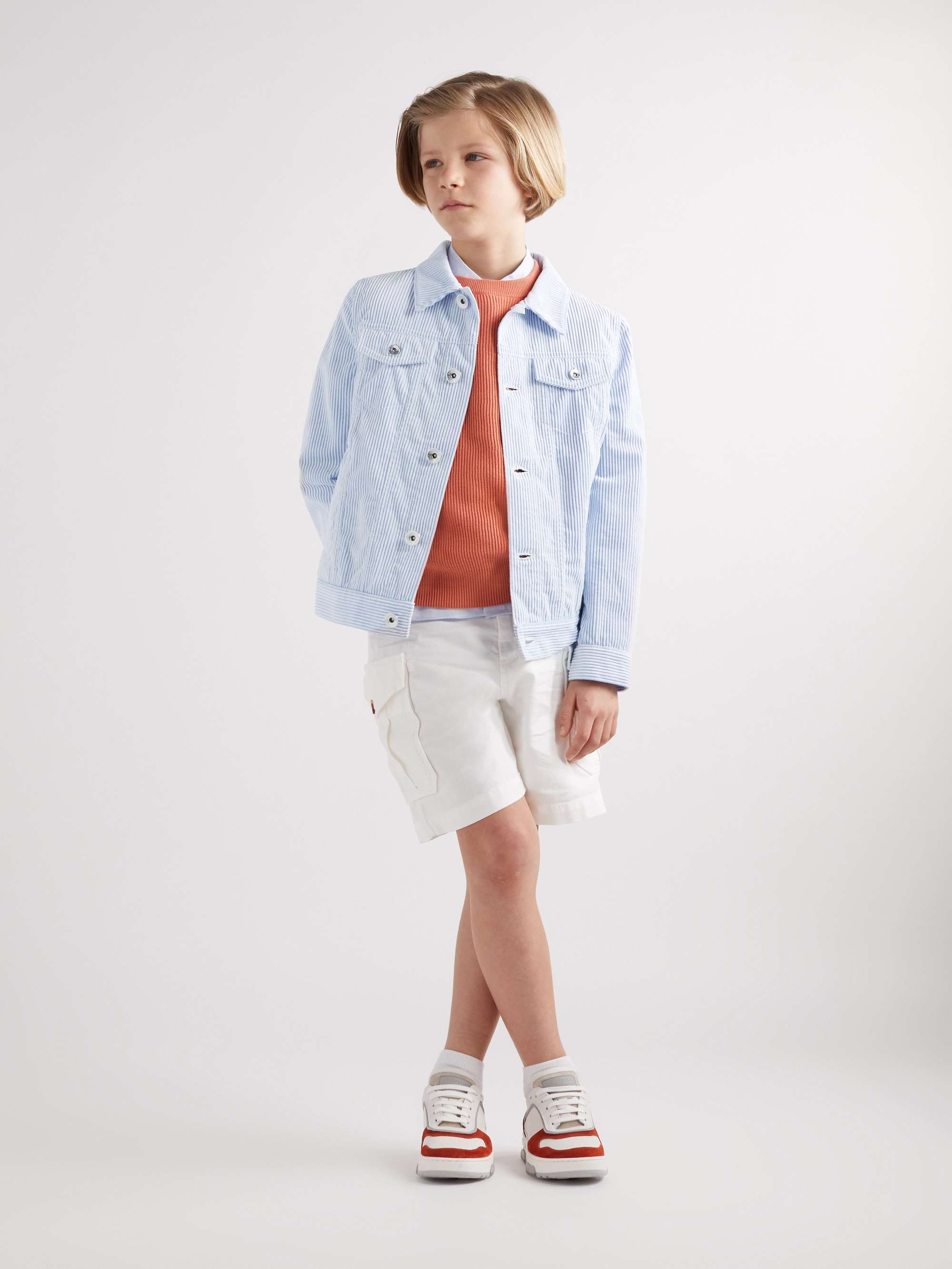 BRUNELLO CUCINELLI KIDS Ages 8-11 Cotton-Corduroy Trucker Jacket