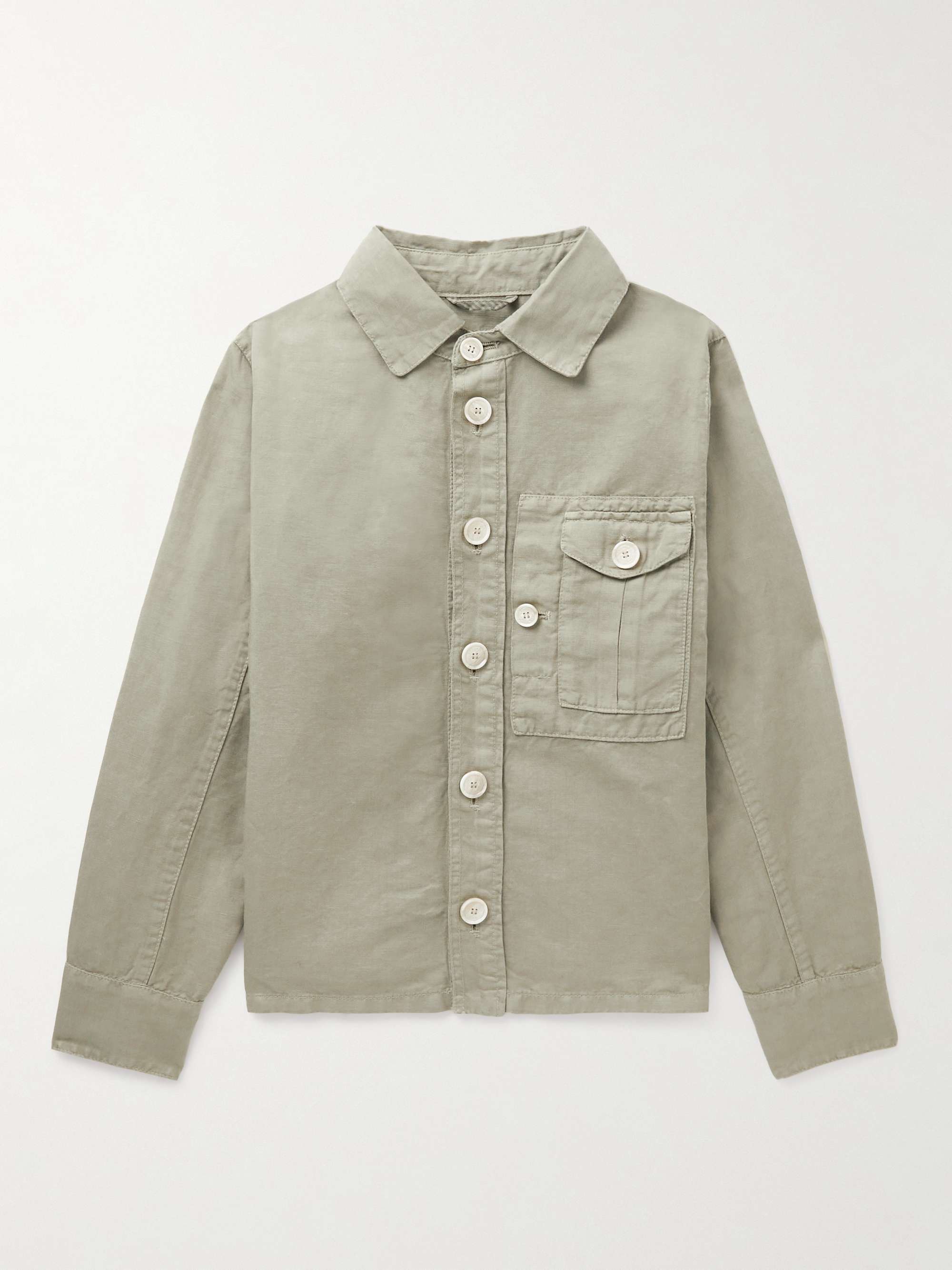BRUNELLO CUCINELLI KIDS Ages 4-7 Linen and Cotton-Blend Overshirt