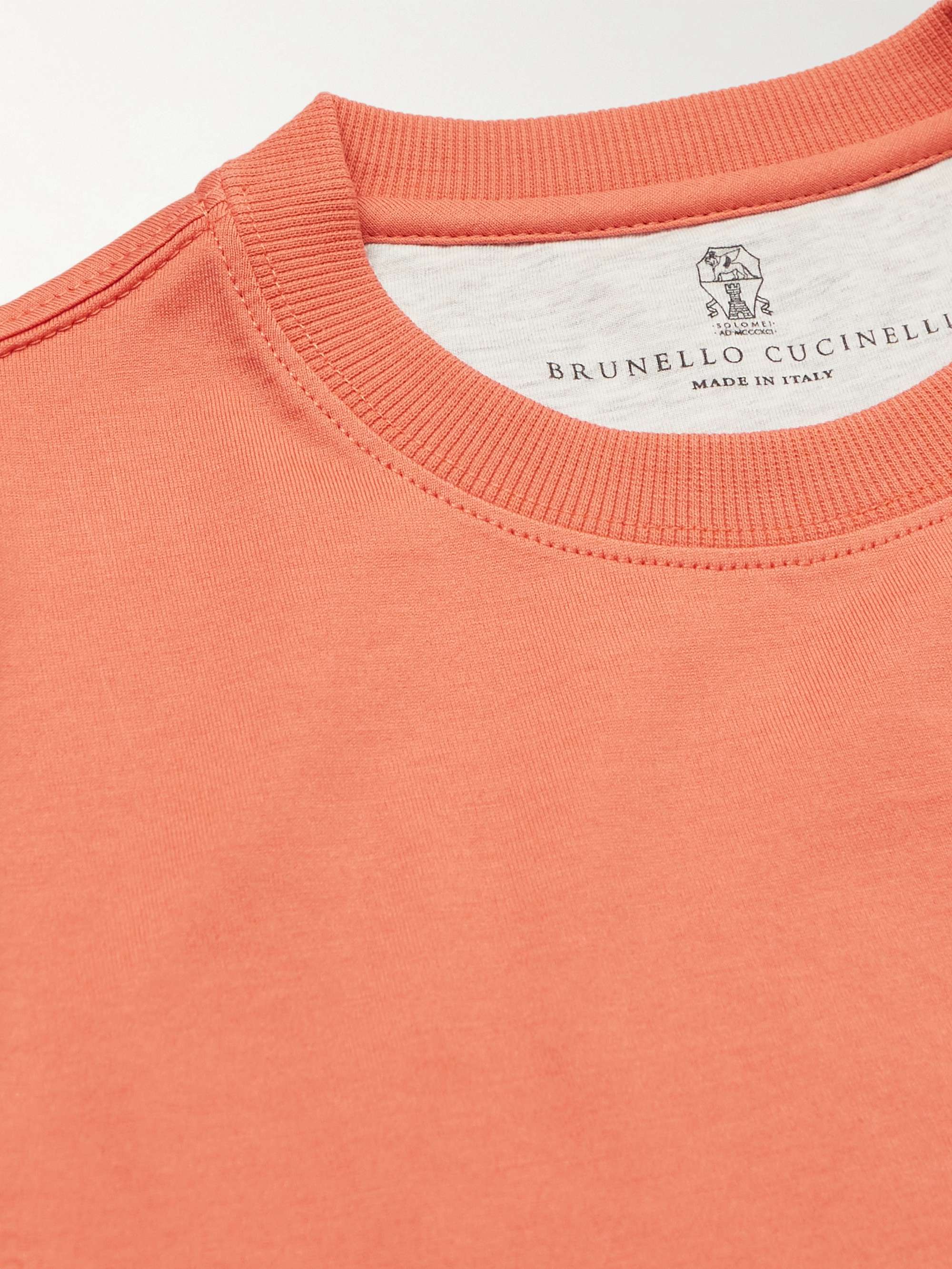 BRUNELLO CUCINELLI KIDS Ages 8-11 Grosgrain-Trimmed Cotton-Jersey T-Shirt