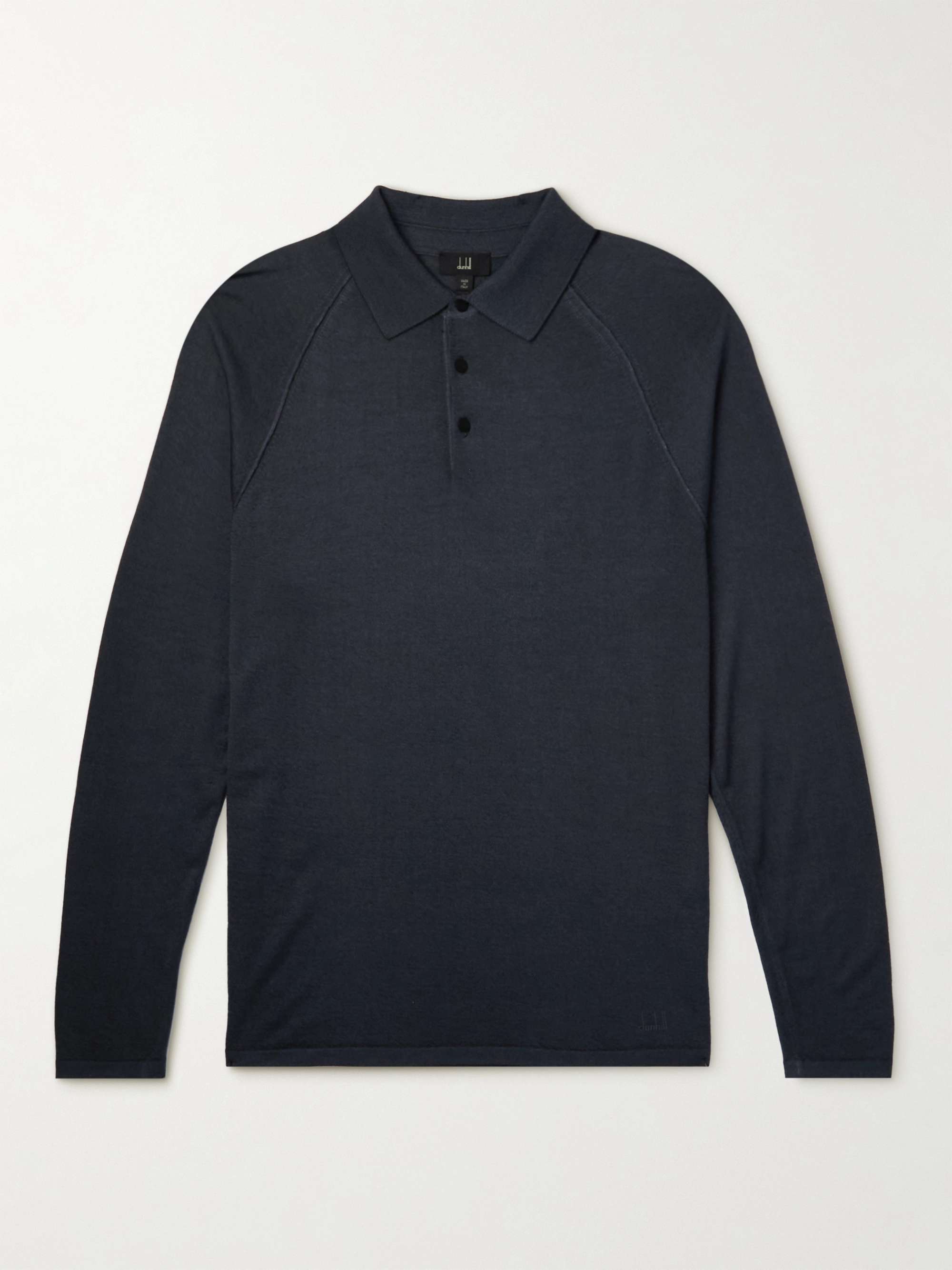 DUNHILL Garment-Dyed Cashmere Polo Shirt for Men | MR PORTER