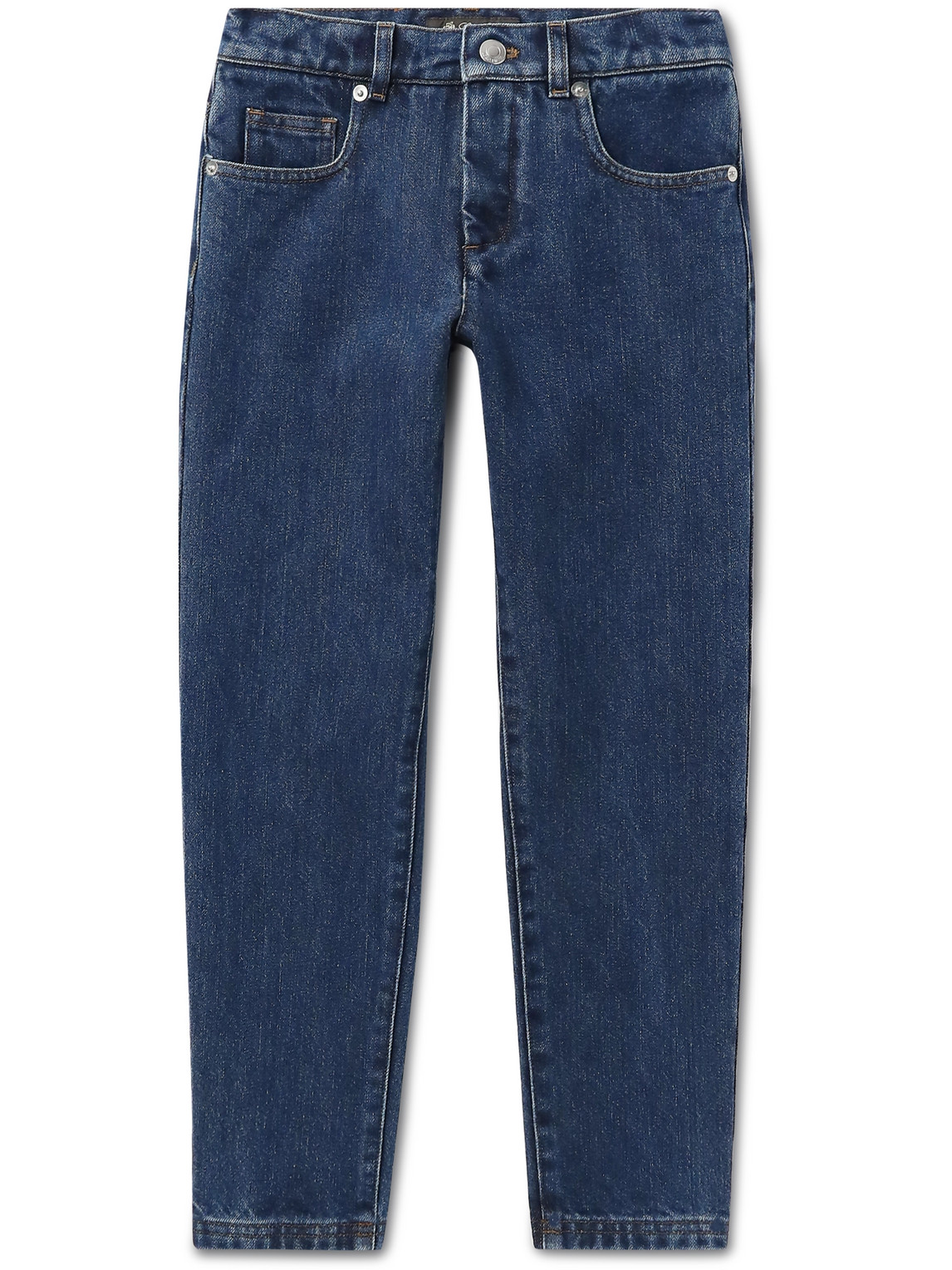 Loro Piana Joey Slim-fit Cotton And Cashmere-blend Jeans In Blue