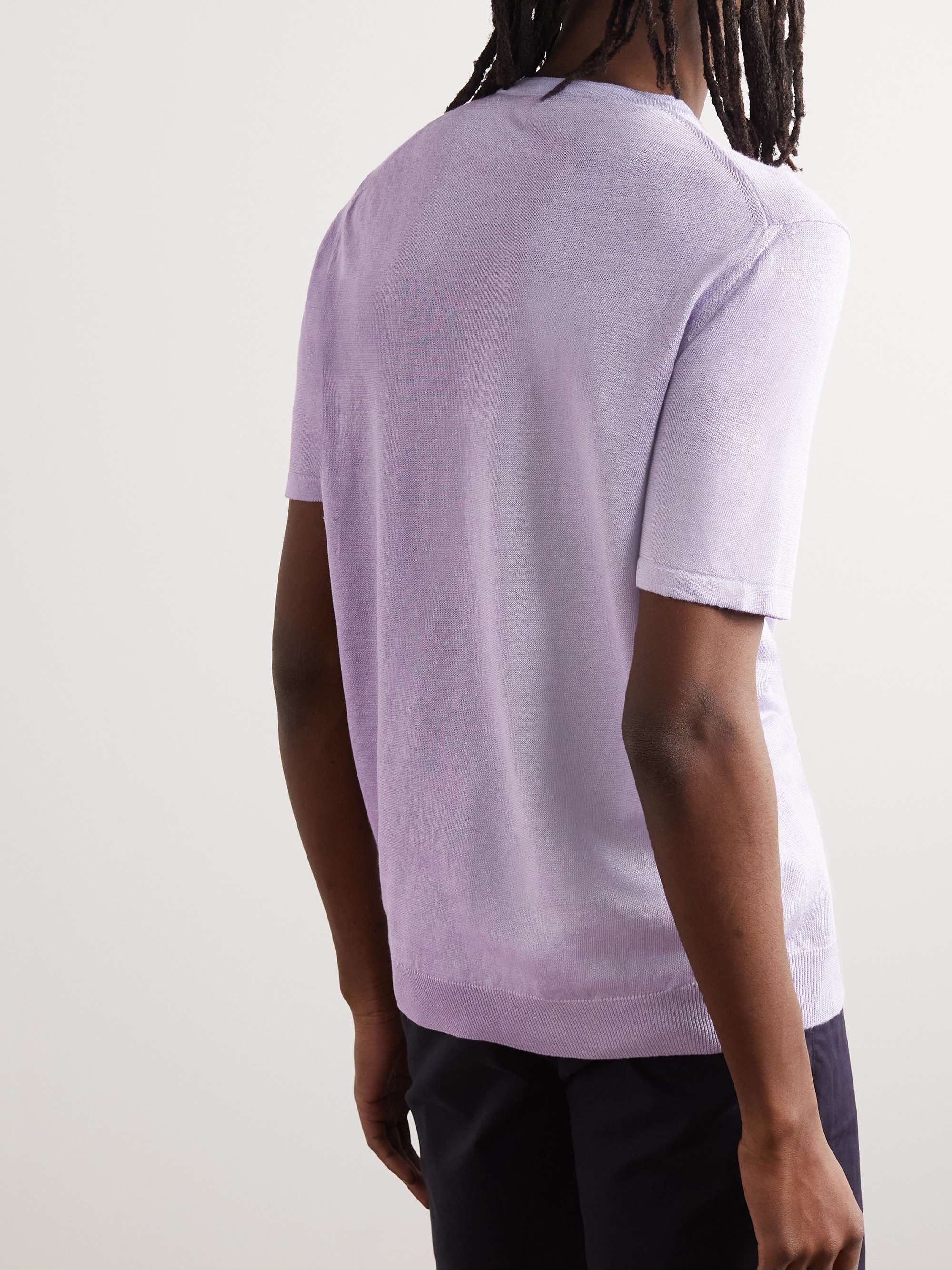 DUNHILL Linen and Silk-Blend T-Shirt