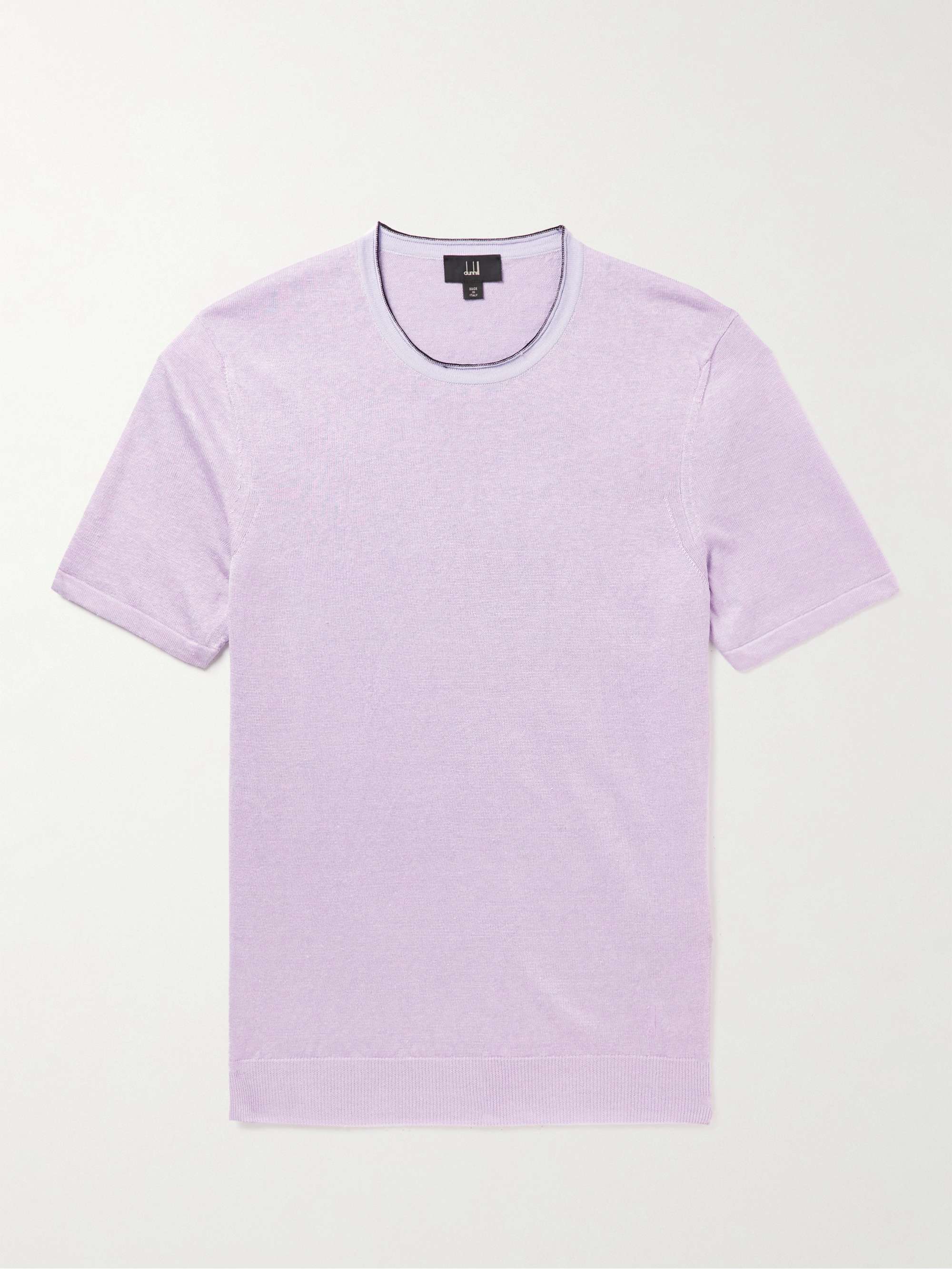 DUNHILL Linen and Silk-Blend T-Shirt