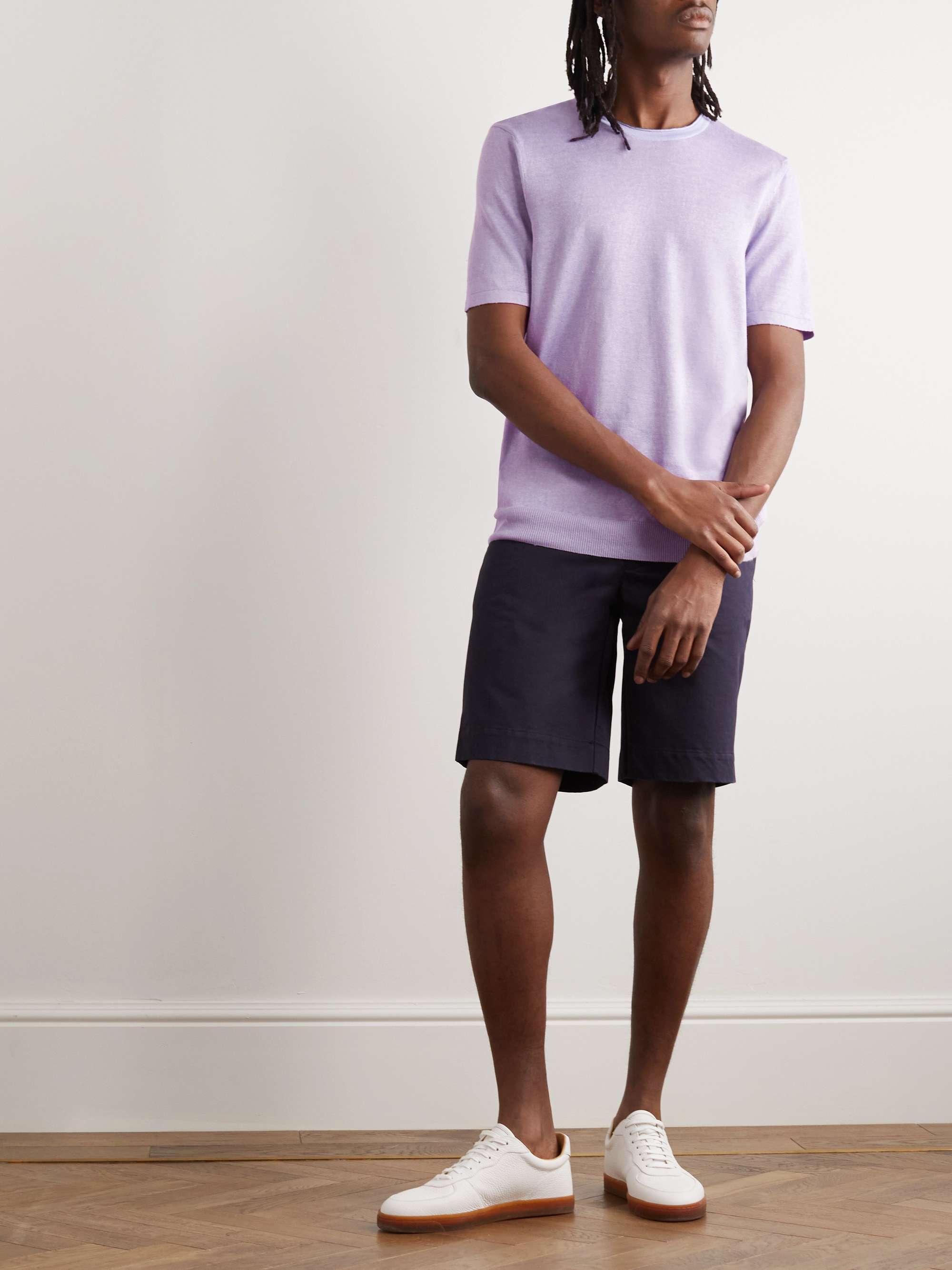 DUNHILL Linen and Silk-Blend T-Shirt