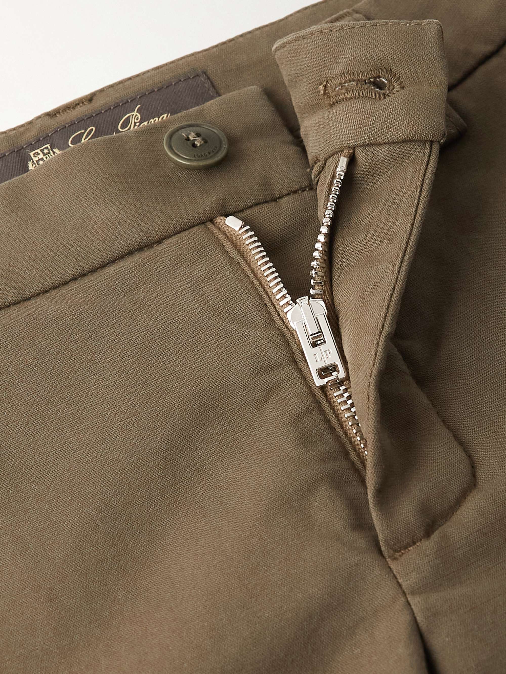 LORO PIANA KIDS بنطال Vance مستقيم الساقين من القطن المطاط