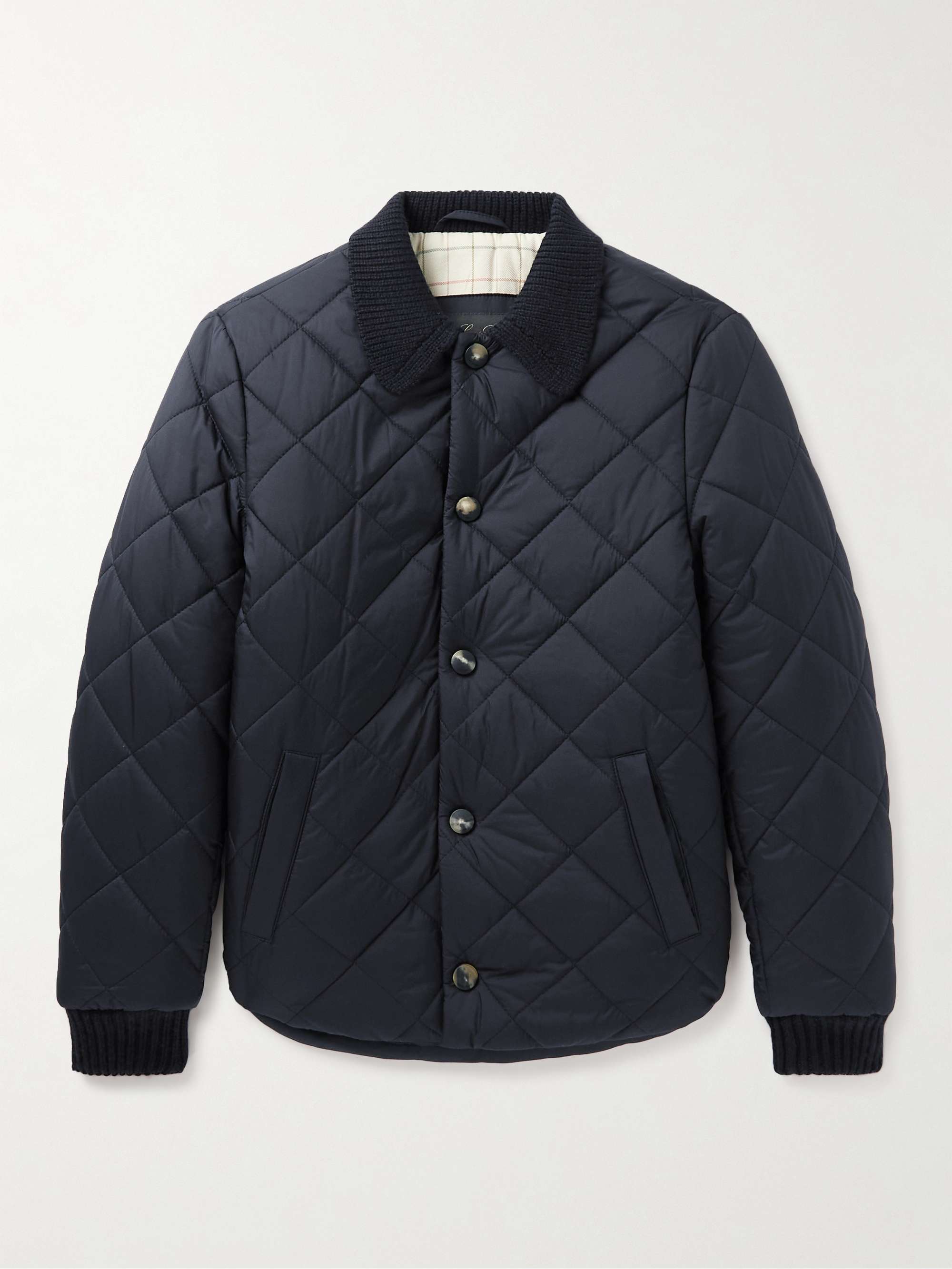 LORO PIANA KIDS Stuart Cashmere-Trimmed Quilted Shell Jacket for Men ...