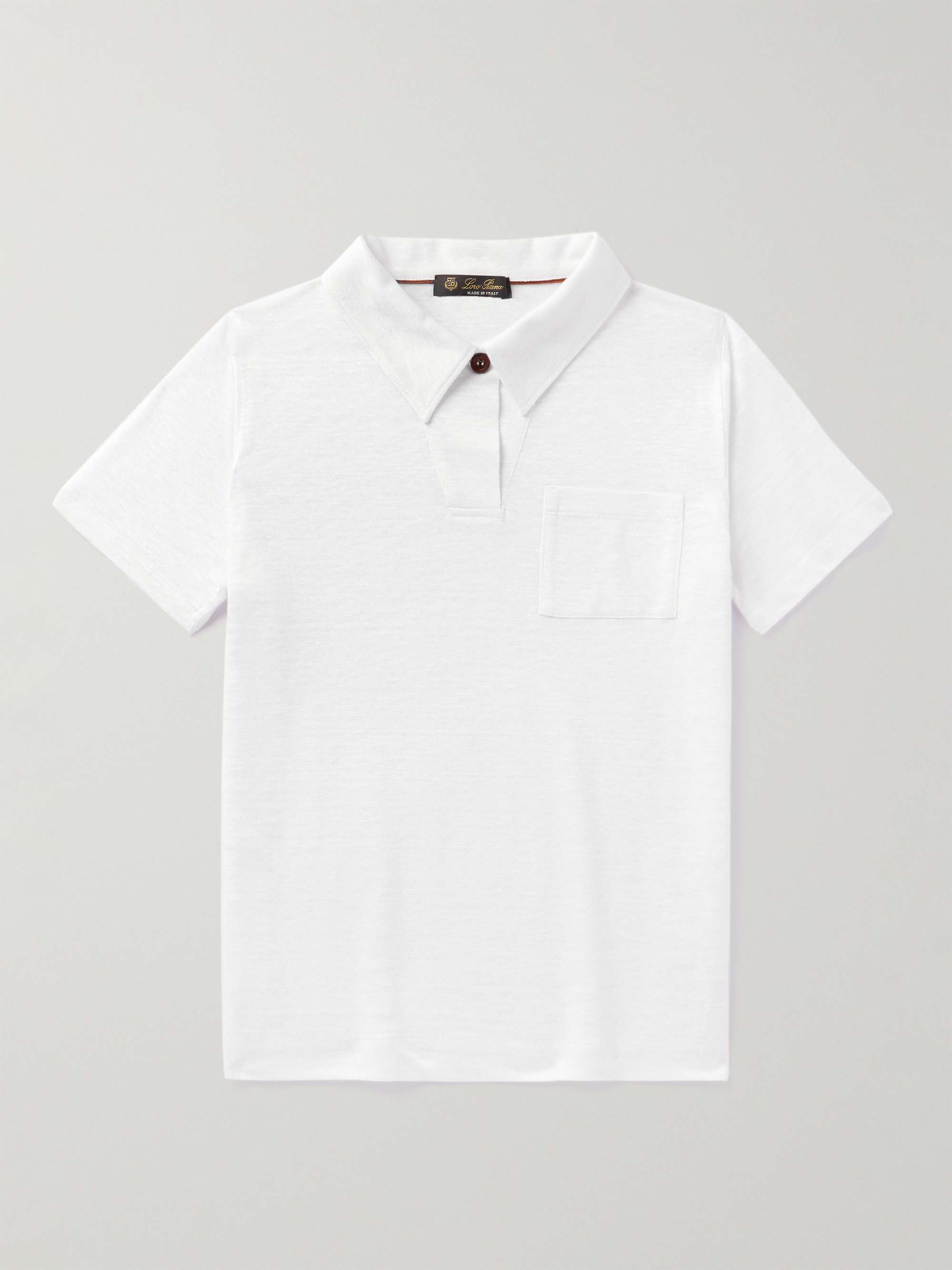 LORO PIANA KIDS Coastline Linen-Jersey Polo Shirt for Men | MR PORTER