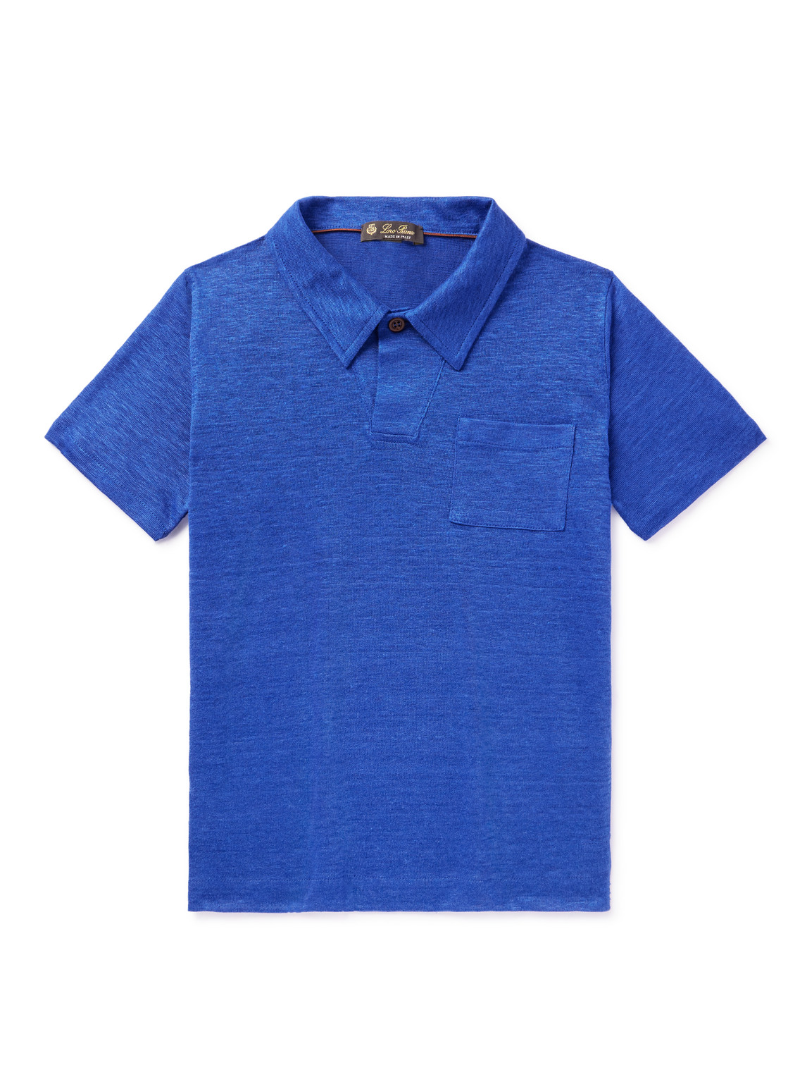 Loro Piana Coastline Linen-jersey Polo Shirt In Blue