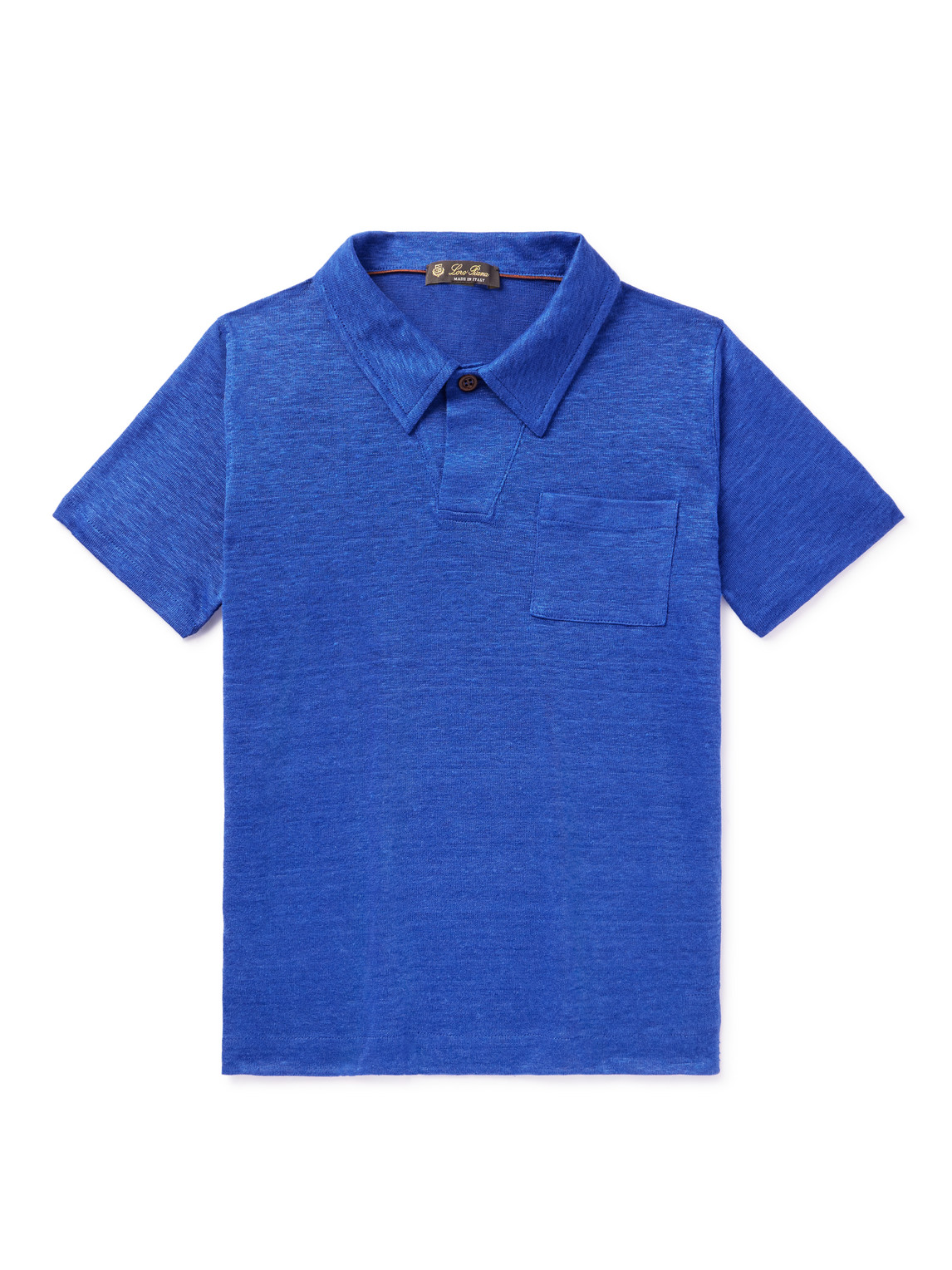 Loro Piana Coastline Linen-jersey Polo Shirt In Blue