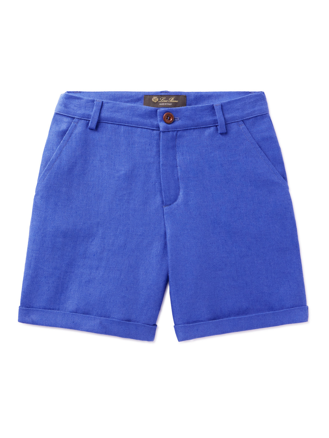 Loro Piana Nevin Antigua Linen Bermuda Shorts In Blue