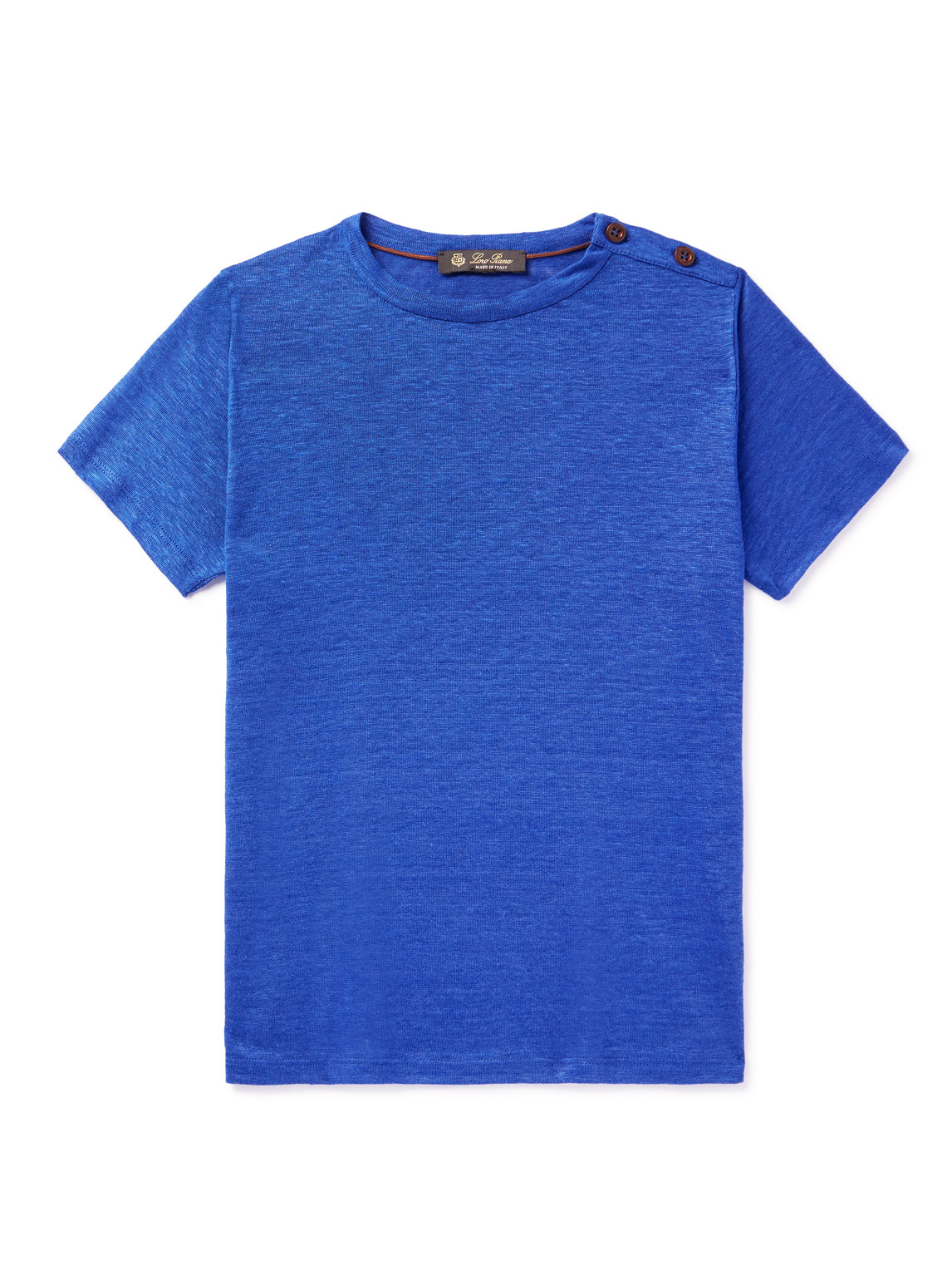 Loro Piana Coastline Linen-jersey T-shirt In Blue
