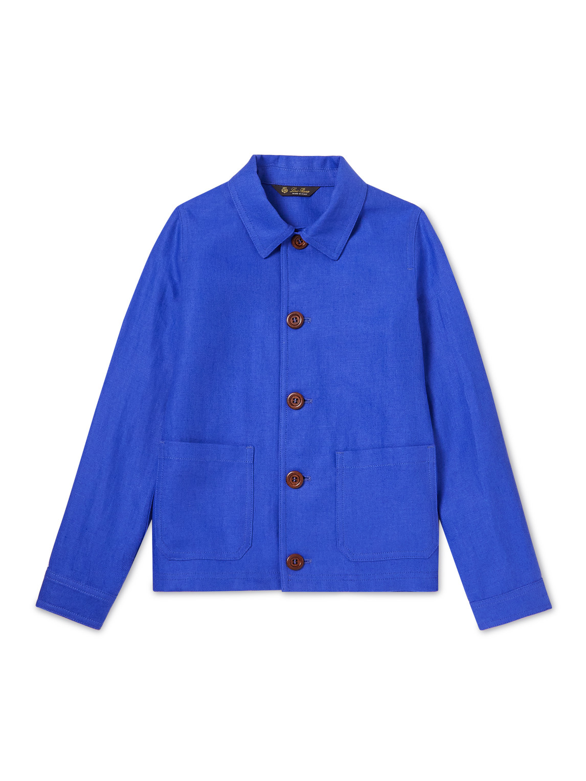 Loro Piana Kids' Jules Linen Jacket In Blue