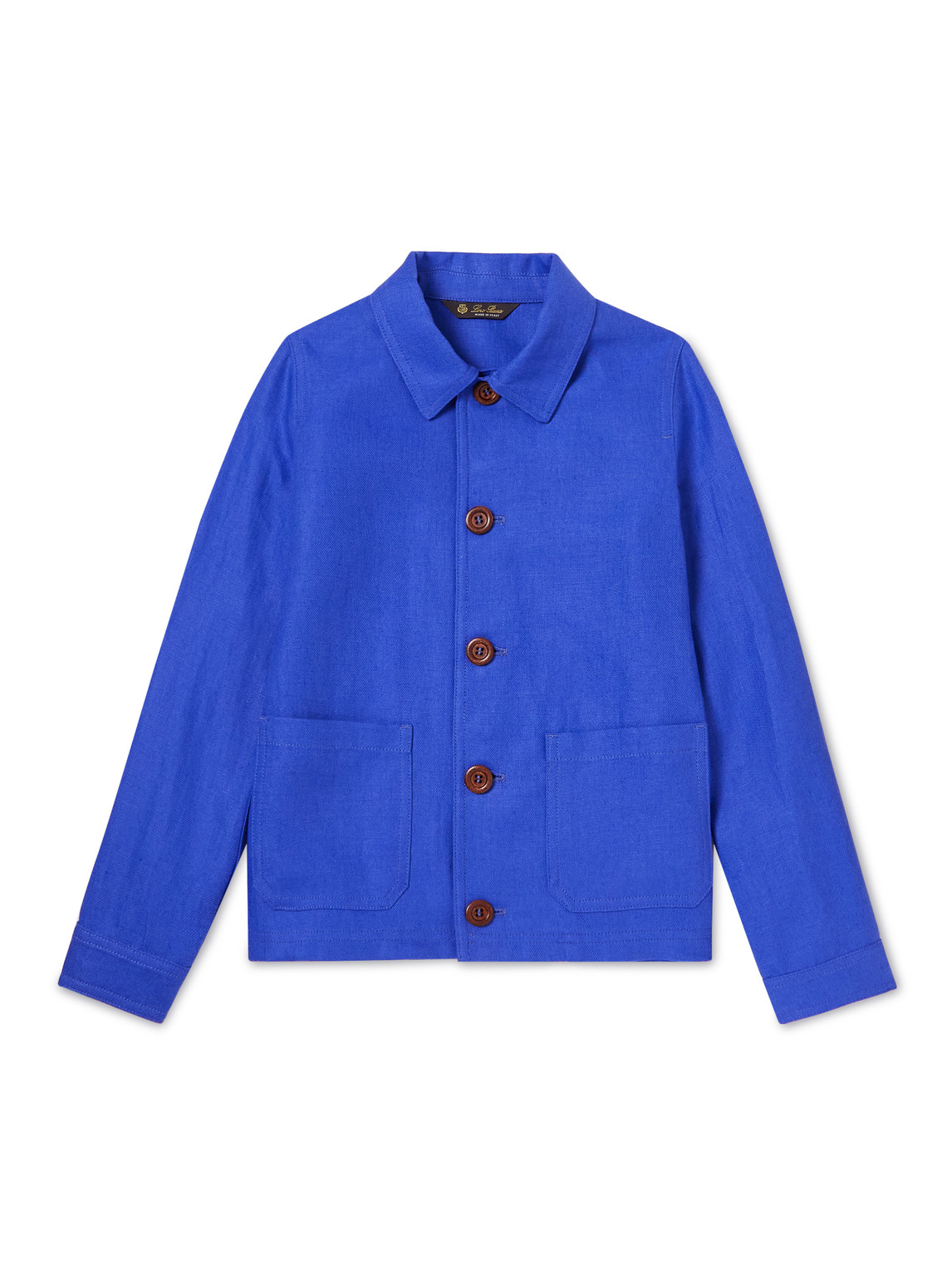 Loro Piana Jules Linen Jacket In Blue