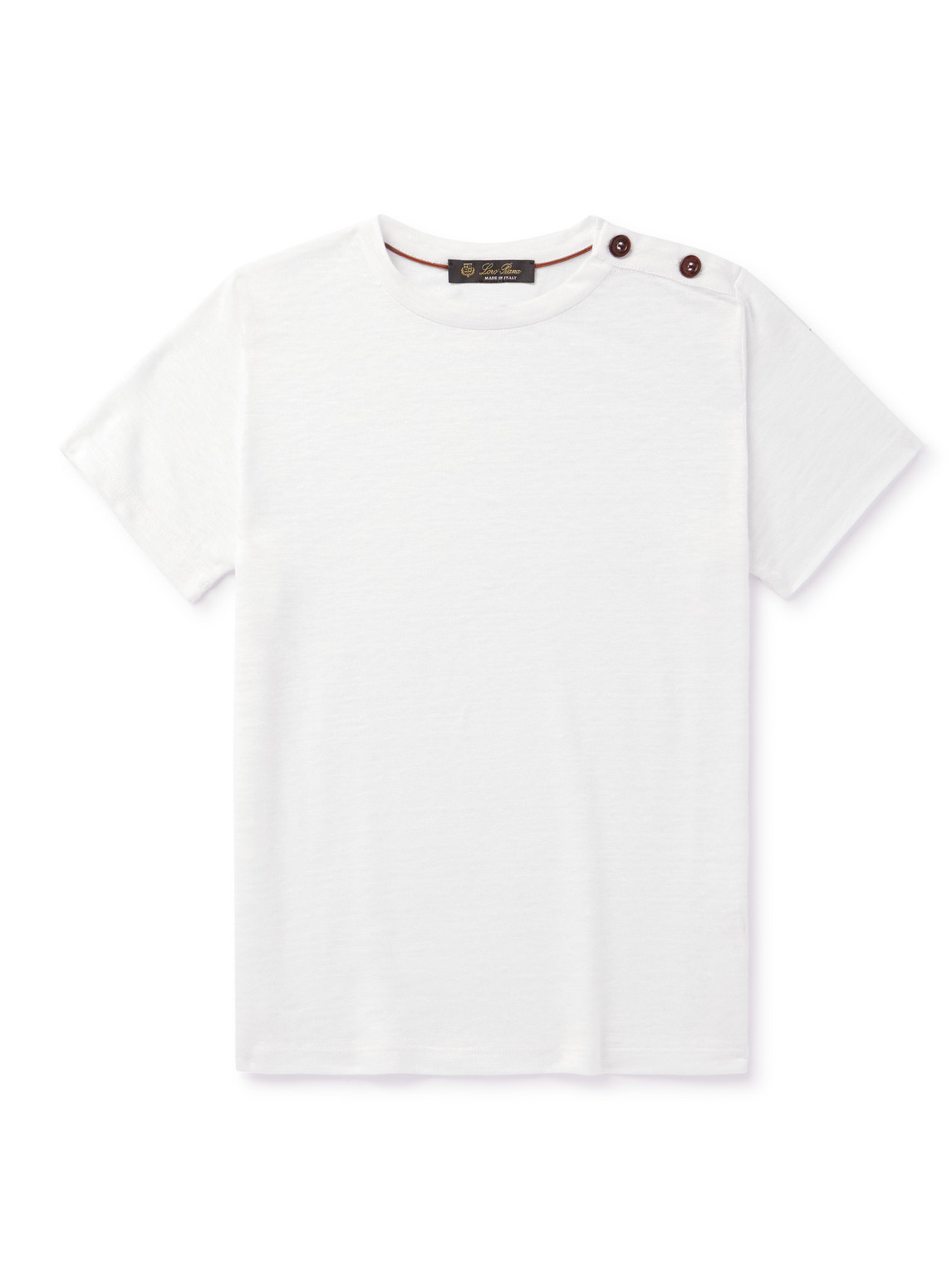 Loro Piana Coastline Linen-jersey T-shirt In White