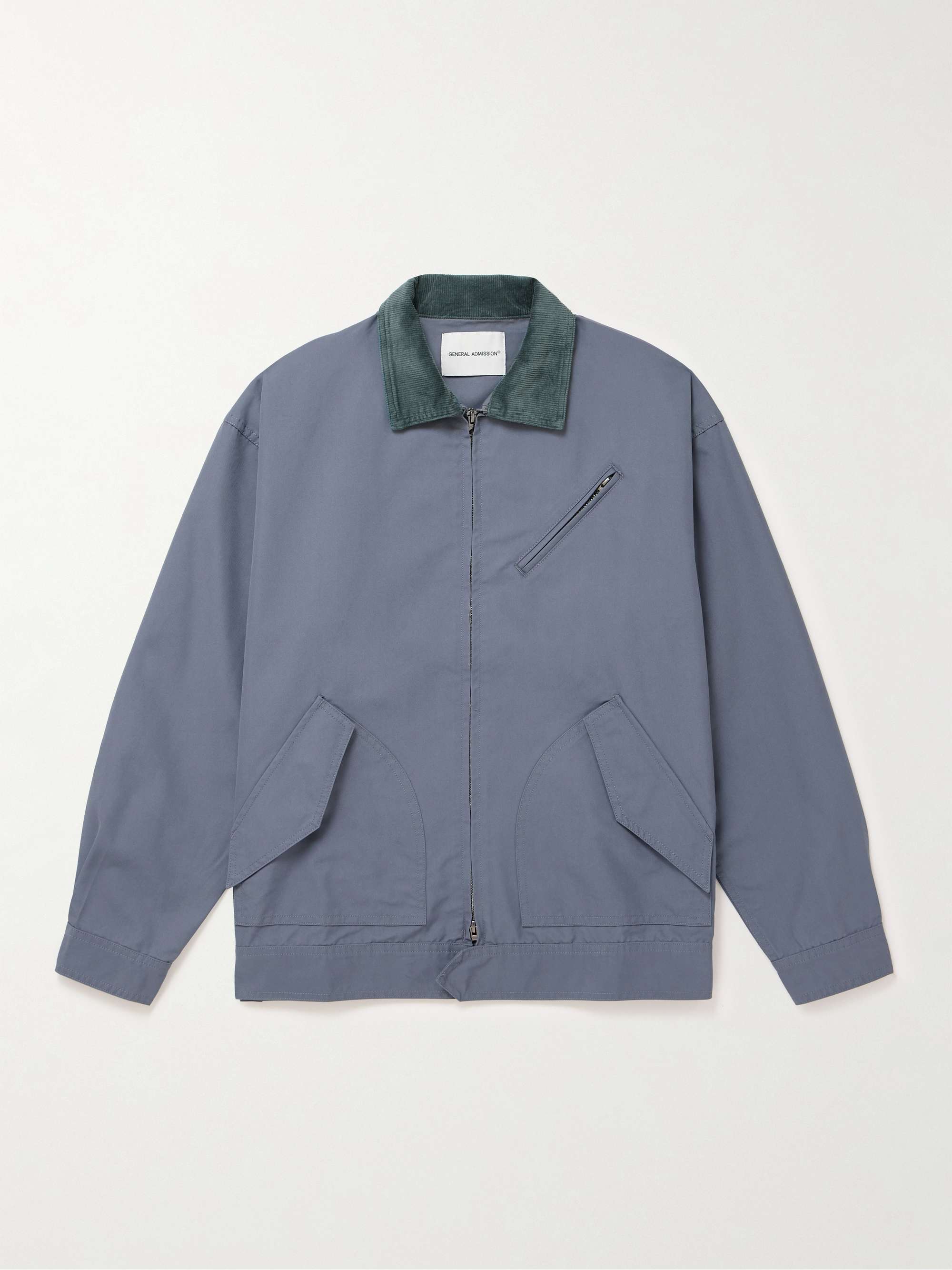 GENERAL ADMISSION Mechanic Corduroy-Trimmed Cotton-Blend Twill Jacket ...