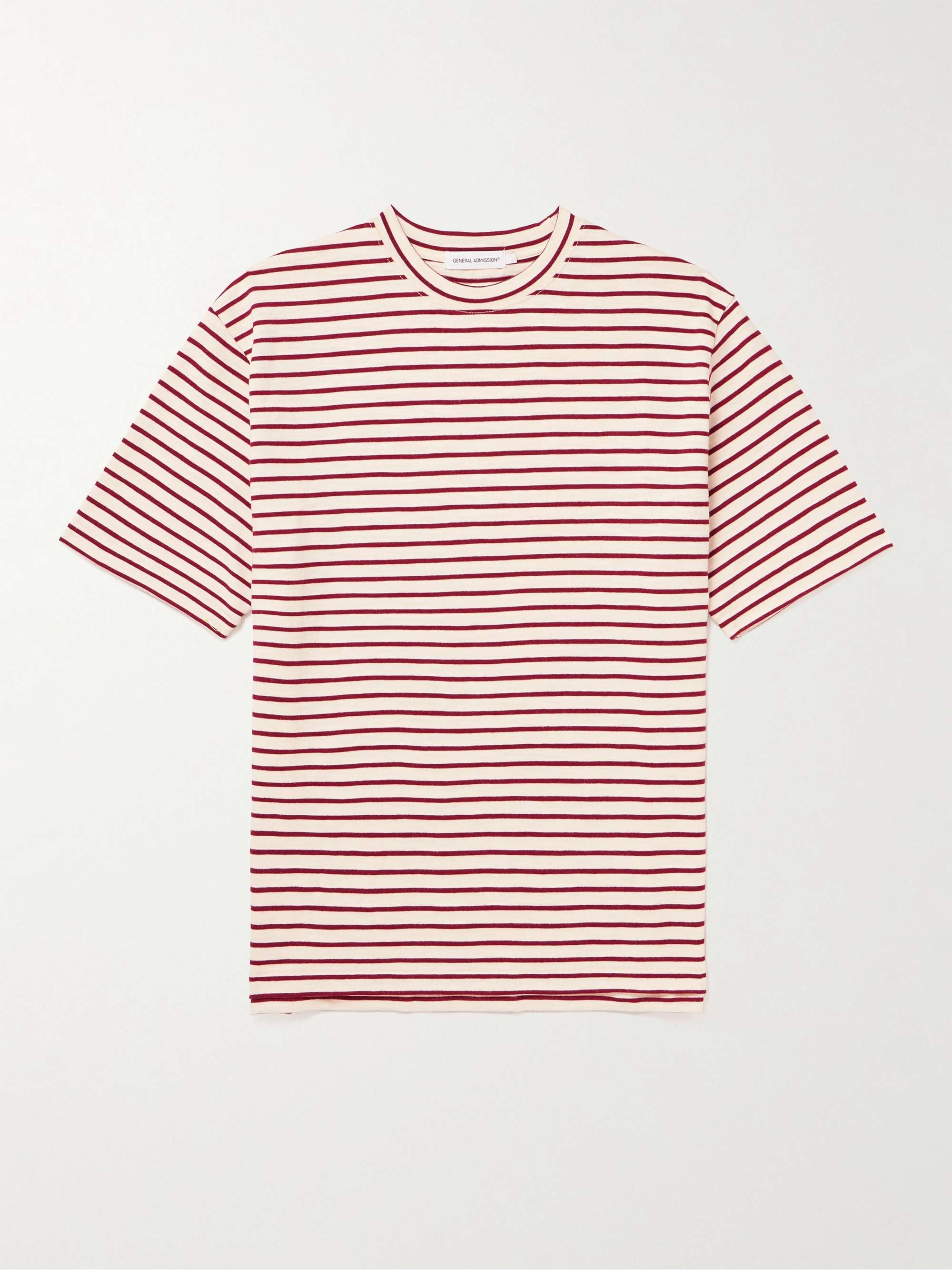 GENERAL ADMISSION Striped Slub Cotton T-Shirt for Men | MR PORTER