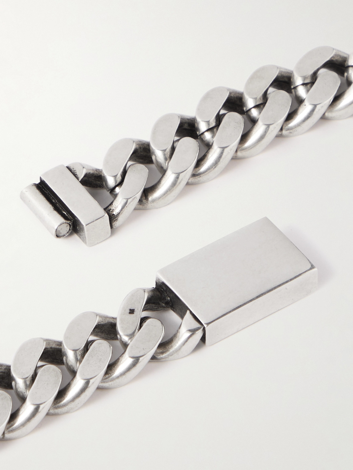 Saint Laurent Silver-tone Chain Necklace In Silver
