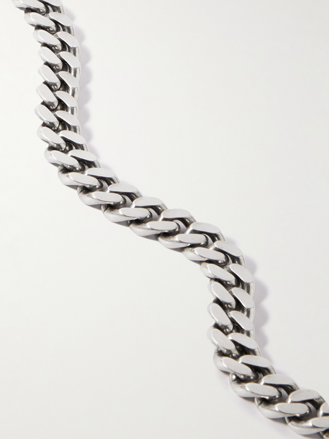 Shop Saint Laurent Silver-tone Chain Necklace