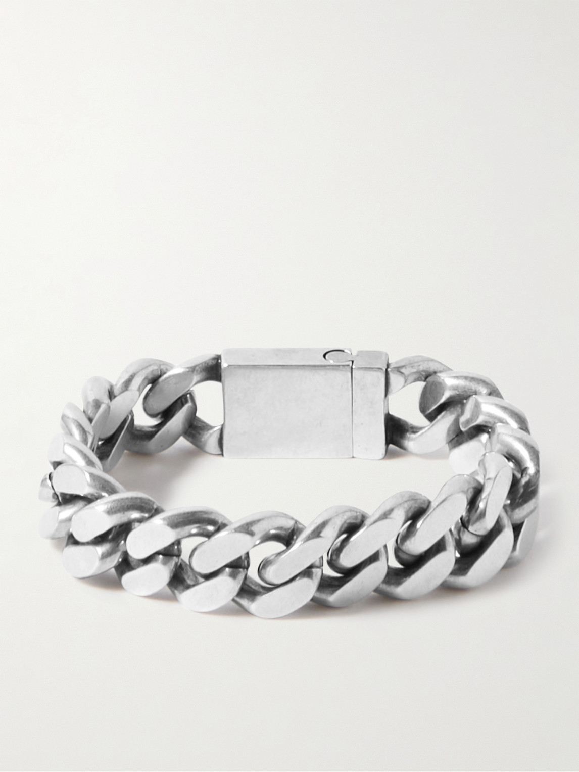 Shop Saint Laurent Silver-tone Chain Bracelet