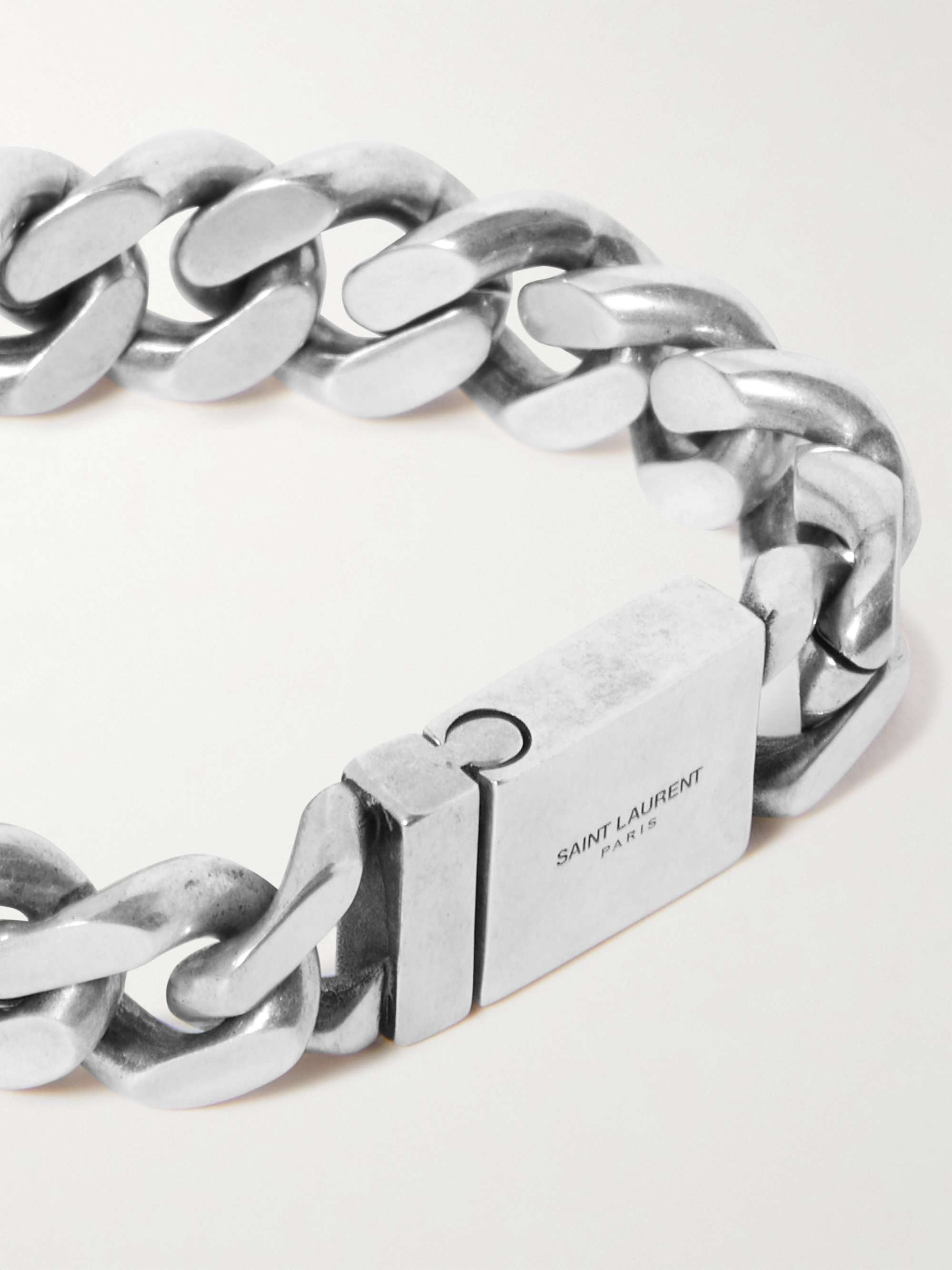 SAINT LAURENT Silver-Tone Chain Bracelet for Men | MR PORTER