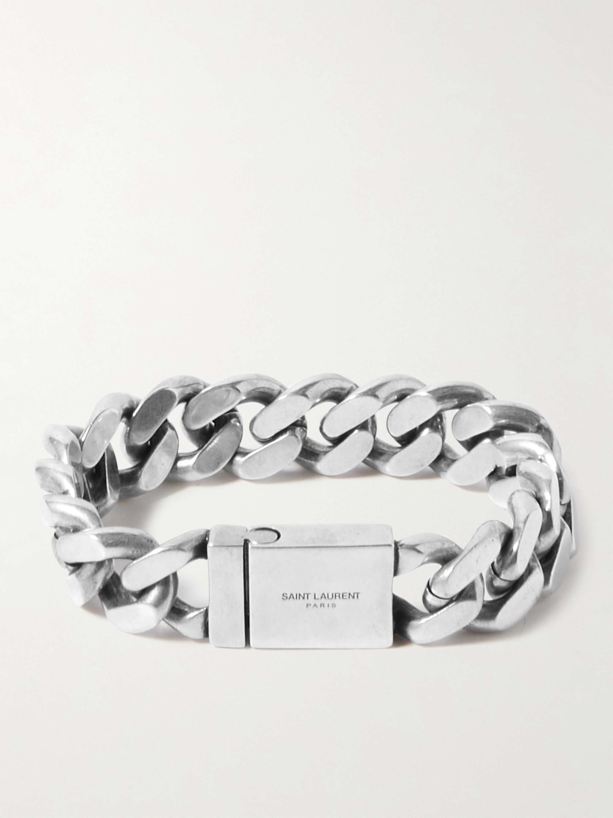 SAINT LAURENT Silver-Tone Chain Bracelet for Men | MR PORTER