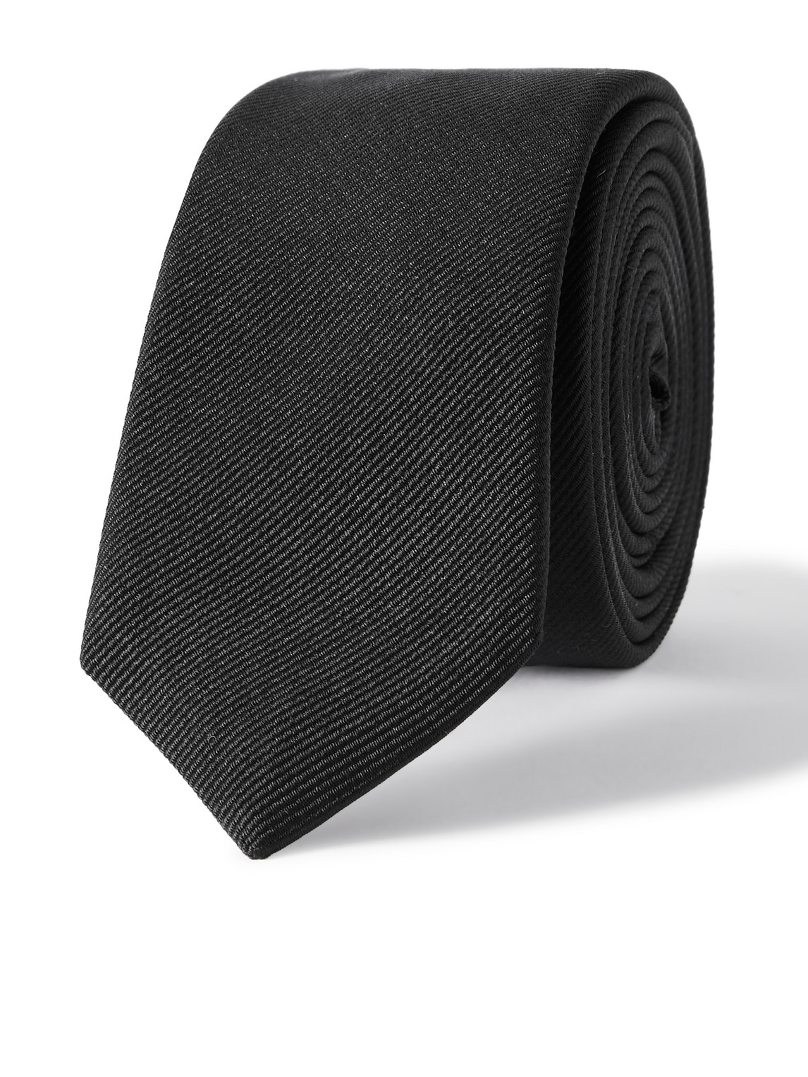 Saint Laurent 5cm Silk-twill Tie In Black