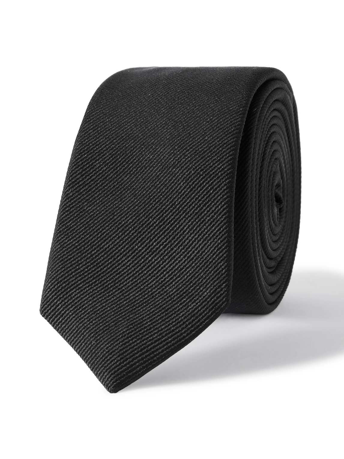 Saint Laurent 5cm Silk-twill Tie In Black