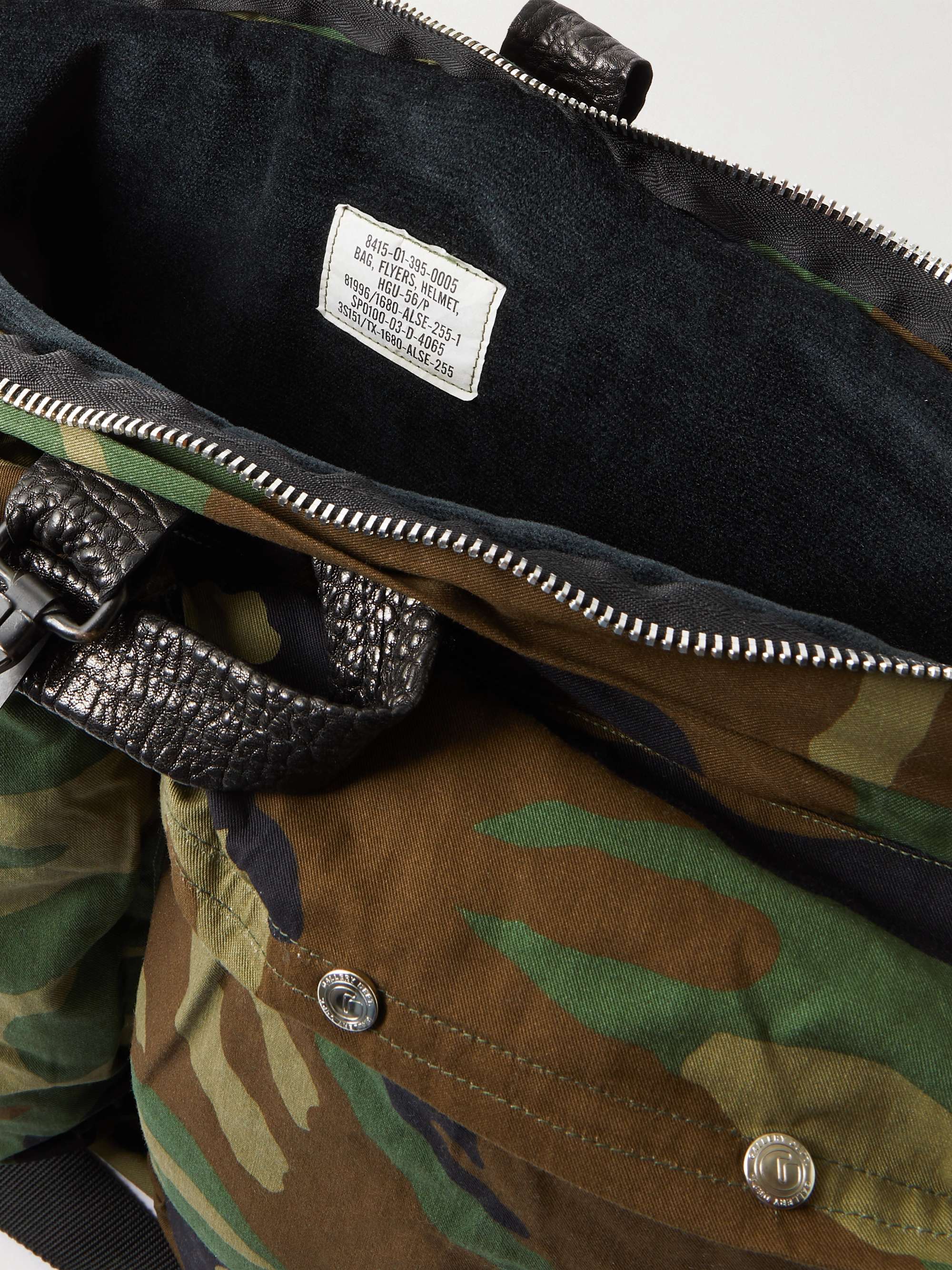 GALLERY DEPT. Leather-Trimmed Camouflage-Print Twill Messenger Bag