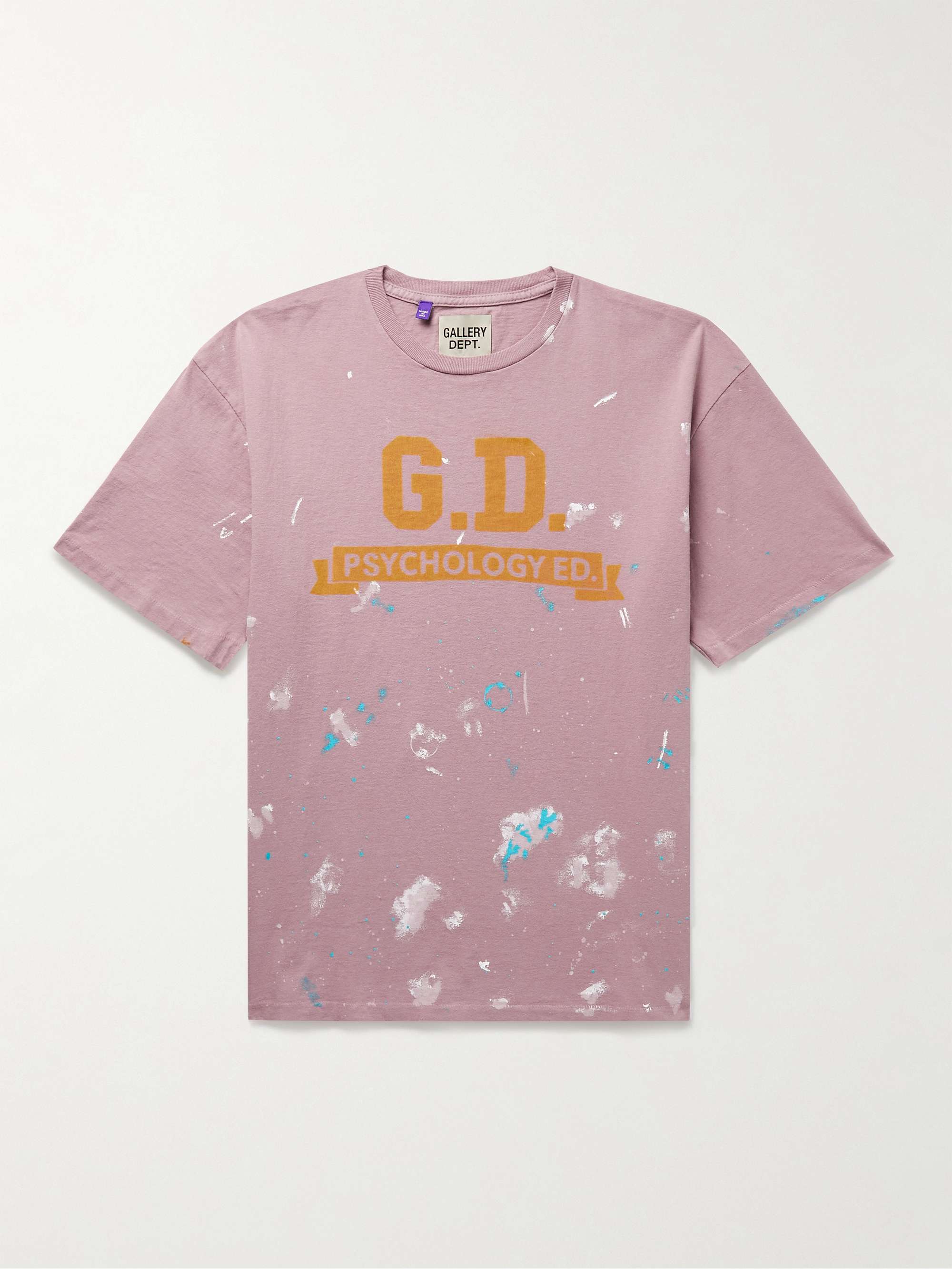 GALLERY DEPT. Psychology Ed Paint-Splattered Printed Cotton-Jersey T-Shirt