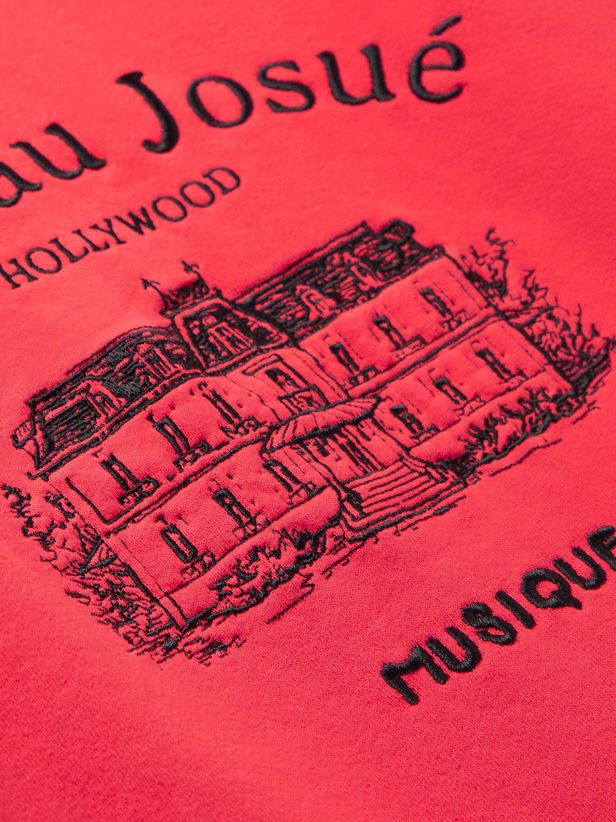 GALLERY DEPT. Musique Embroidered Cotton-Jersey Sweatshirt