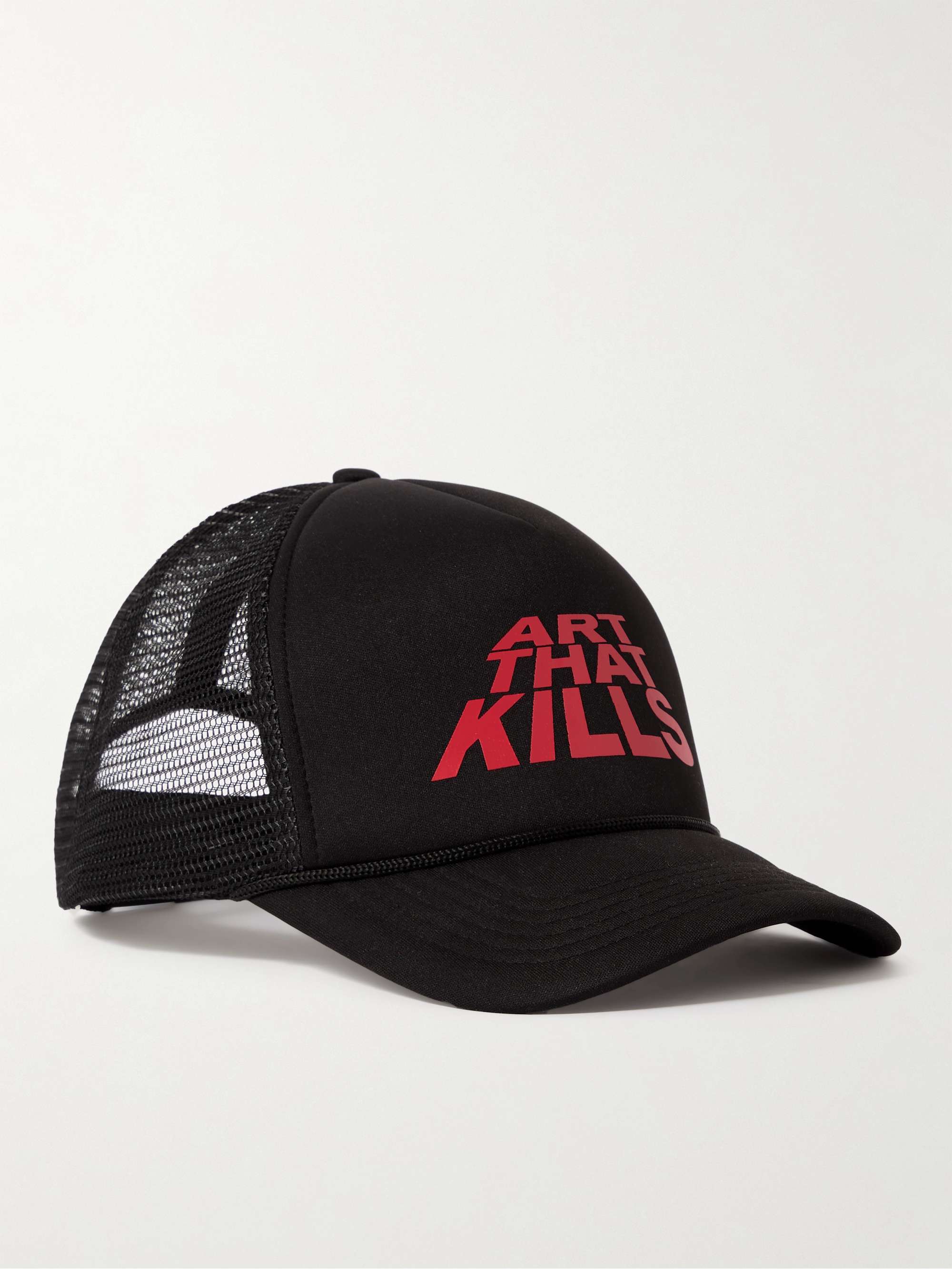 Printed Canvas and Mesh Cap