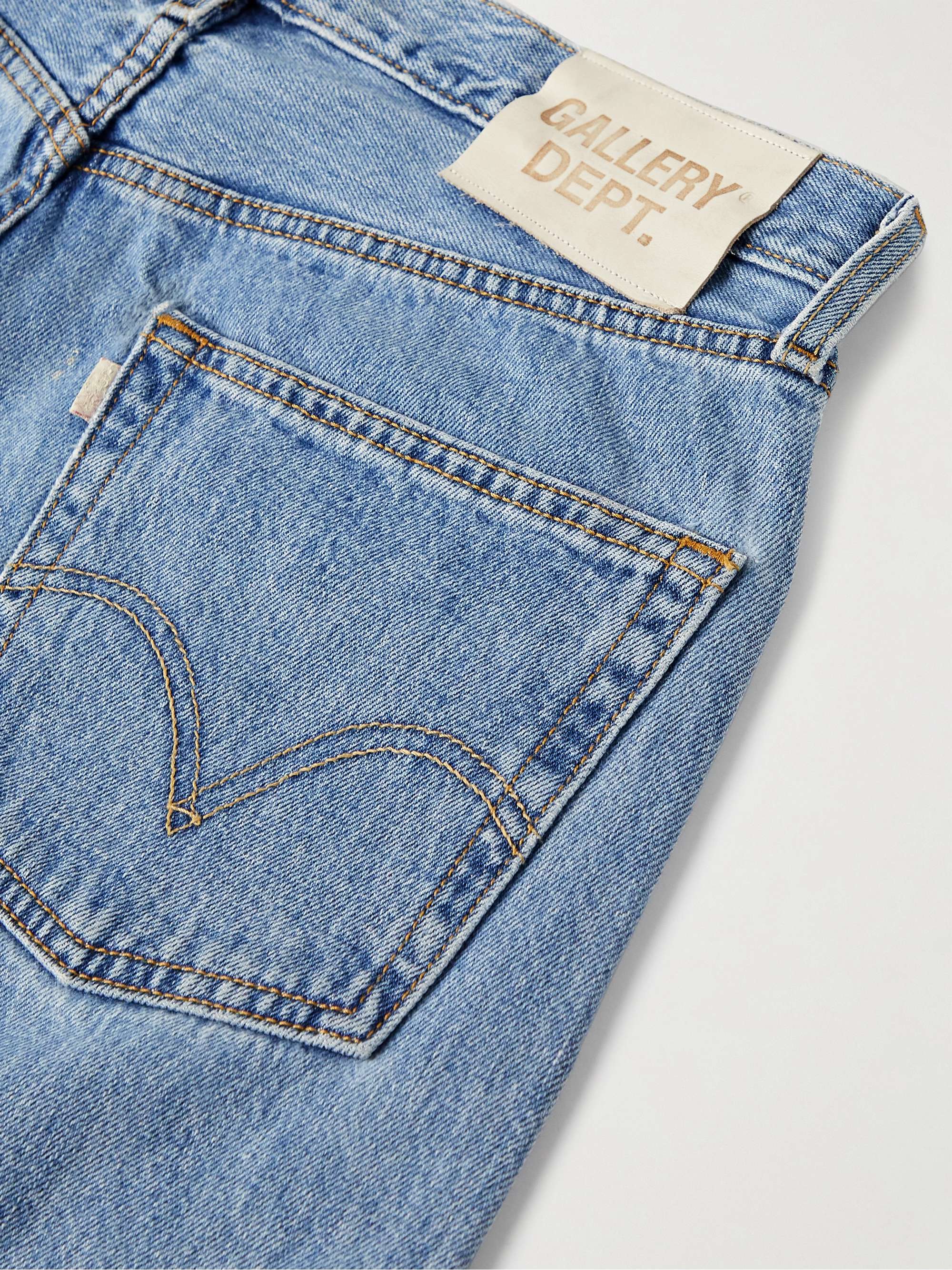 GALLERY DEPT. K.H. Slim-Fit Leather-Panelled Jeans