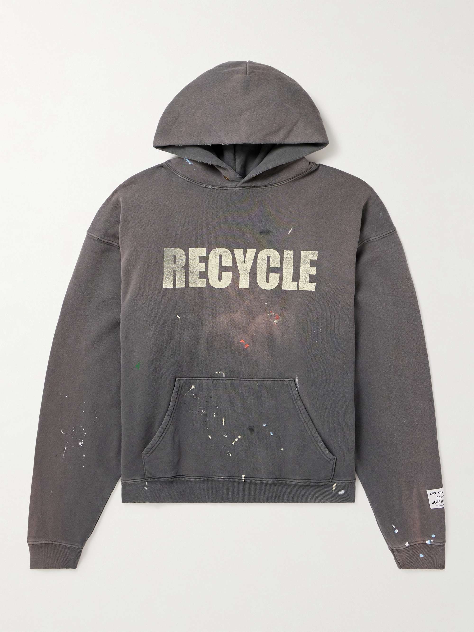 GALLERY DEPT. 90's Recycle Distressed Printed Cotton-Jersey Hoodie for ...