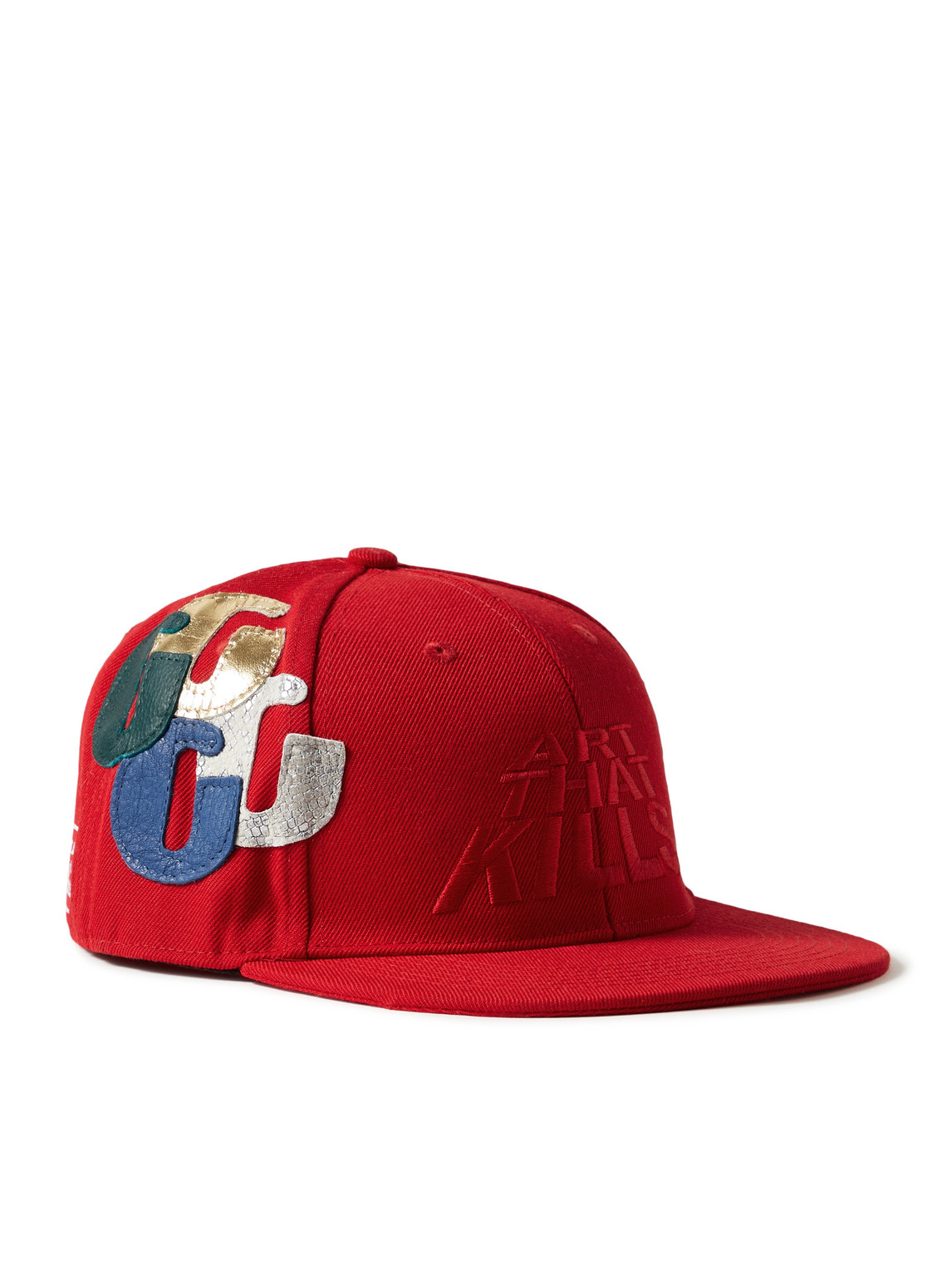 Gallery Dept. Atk G-patch Embellished Cotton-twill Baseball Cap In Red